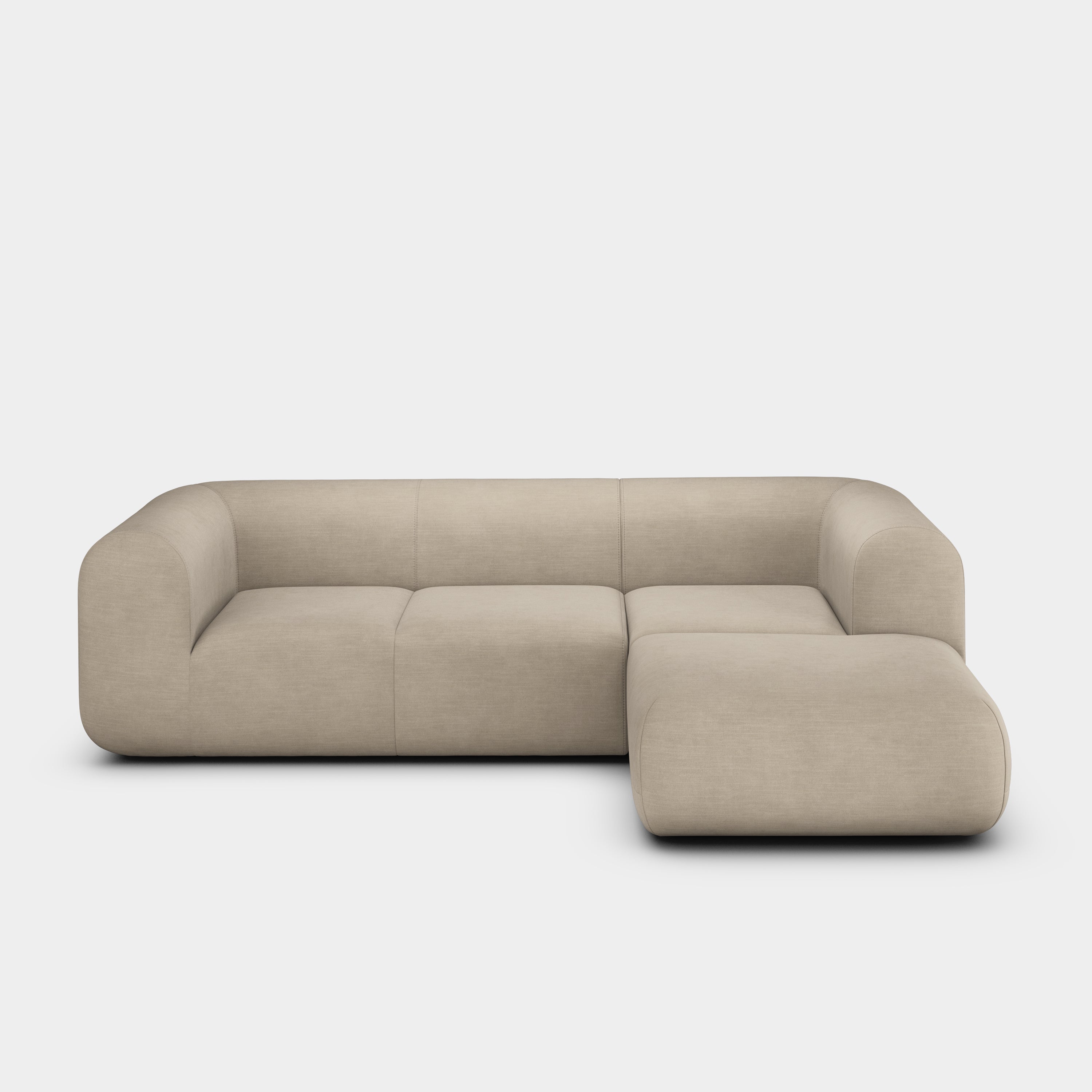 Plump 2.5-Seater Right Chaise Longue Modular Sofa