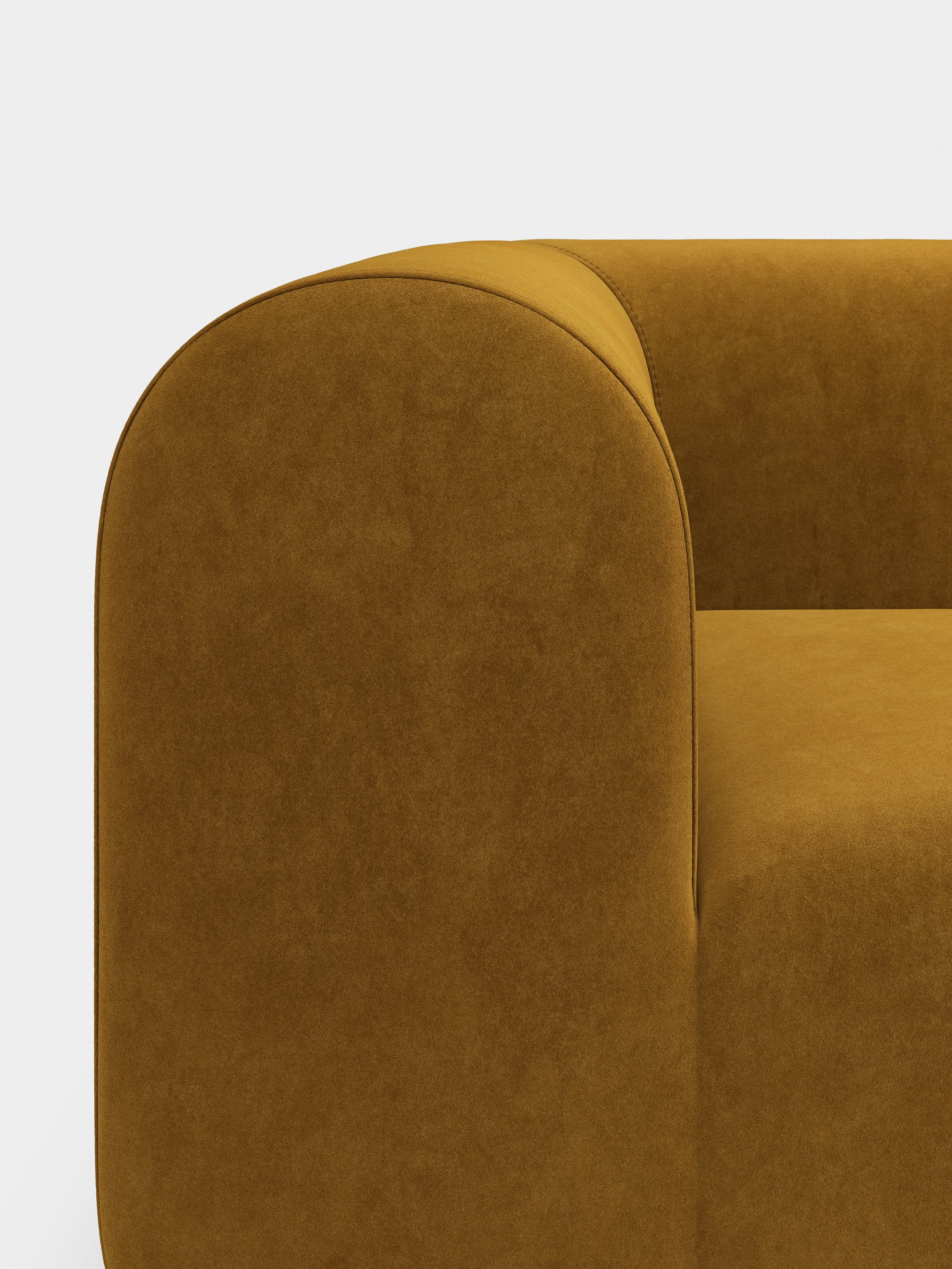 Plump 3-Seater Fixed Sofa