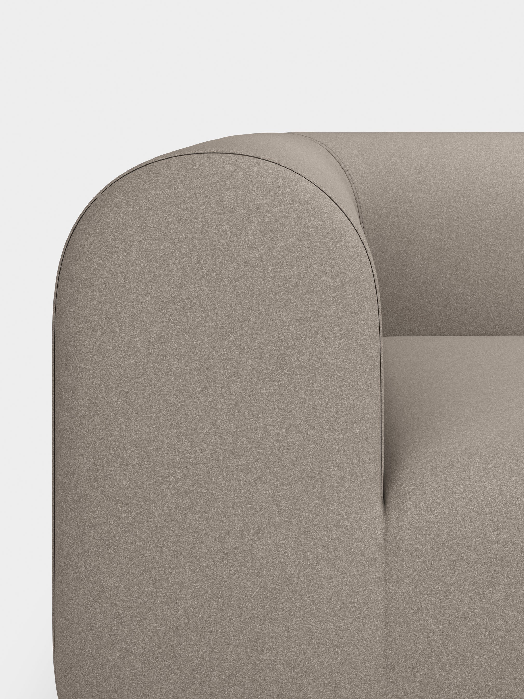 Plump 3-Seater Fixed Sofa