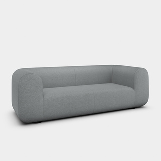 Mid Grey Kvadrat Hallingdal 65 Wool Blend / 3-Seater Fixed Sofa / Kvadrat Hallingdal 65 - Mid Grey (0130)