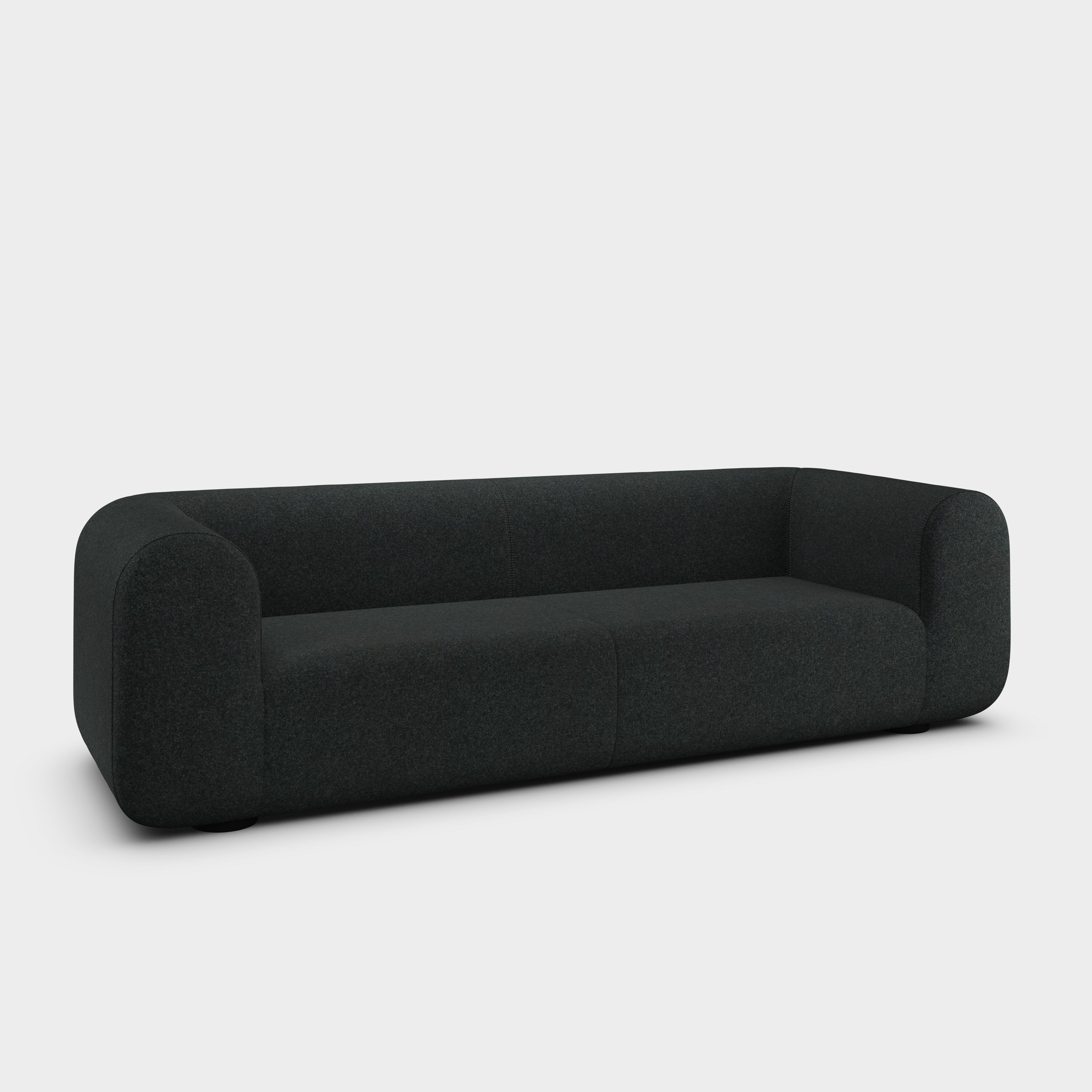 Plump 3-Seater Fixed Sofa