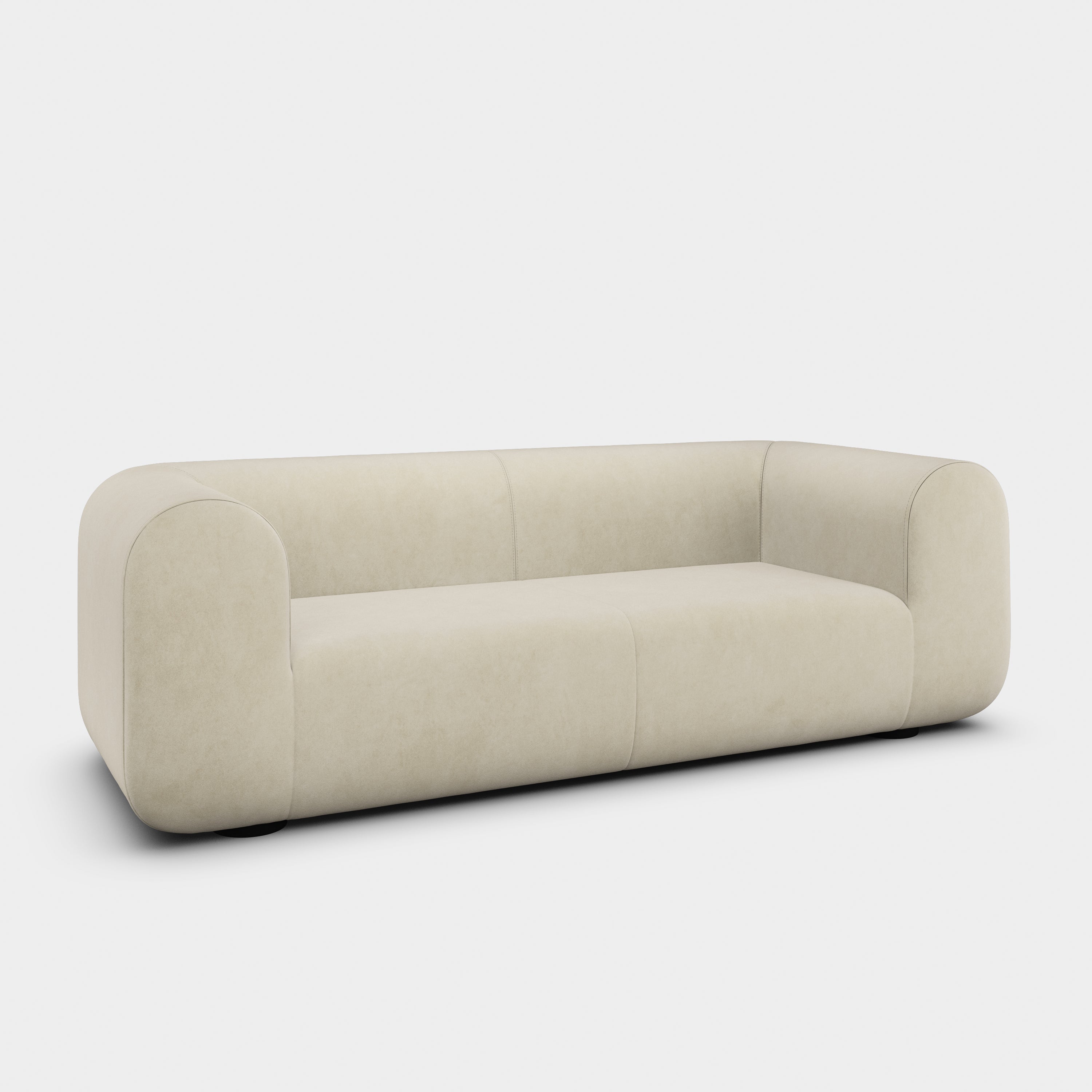 Plump 3-Seater Fixed Sofa