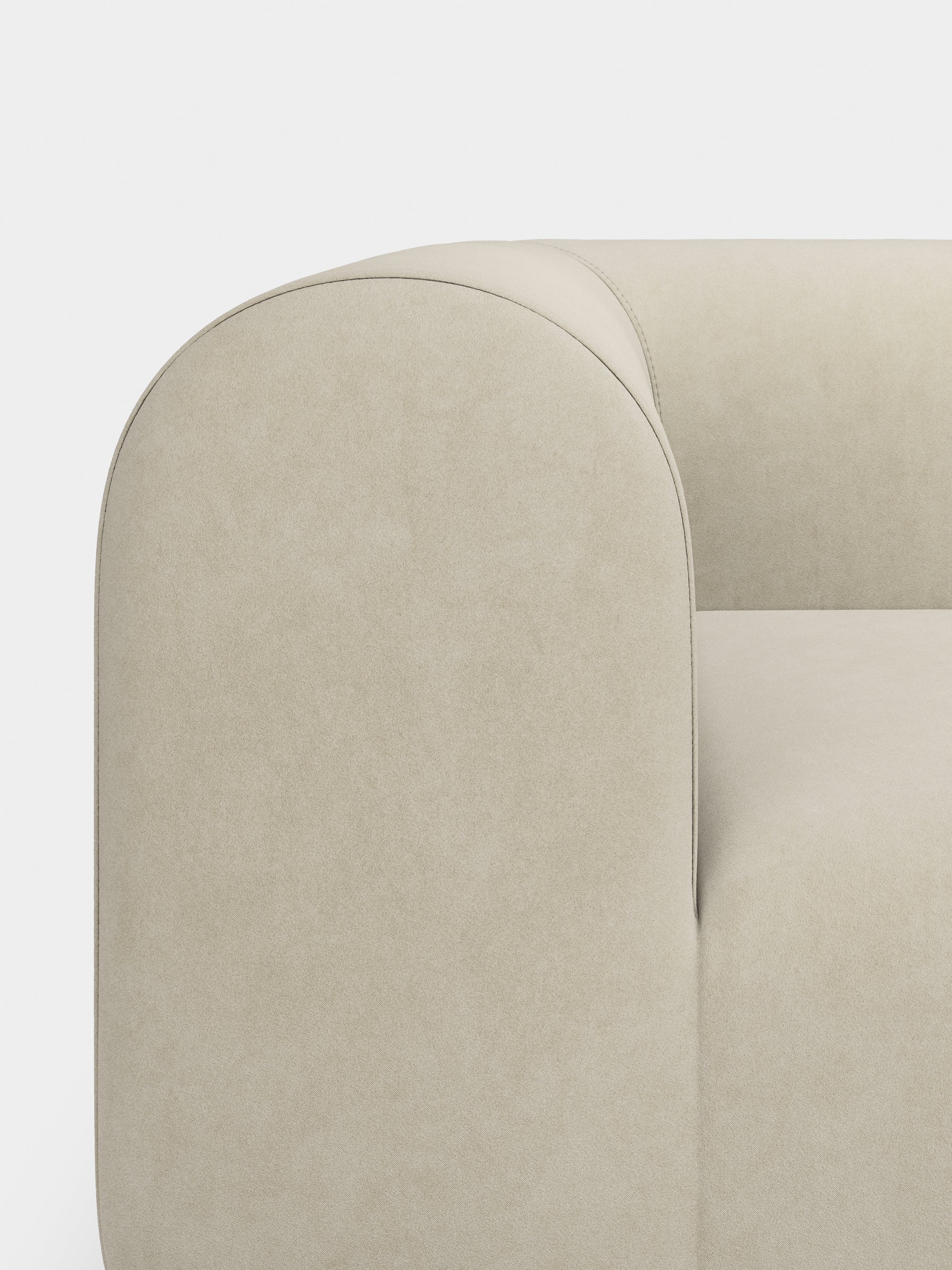 Plump 3-Seater Fixed Sofa