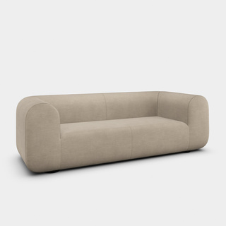 Clay Linara Linen / 3-Seater Fixed Sofa / Linara - Clay (93)