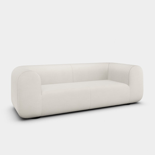 Coconut Linara Linen / 3-Seater Fixed Sofa / Linara - Coconut (138)