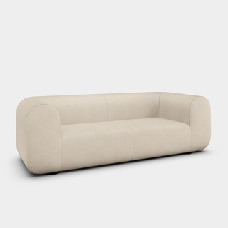 Porridge Linara Linen / 3-Seater Fixed Sofa / Linara - Porridge (05)