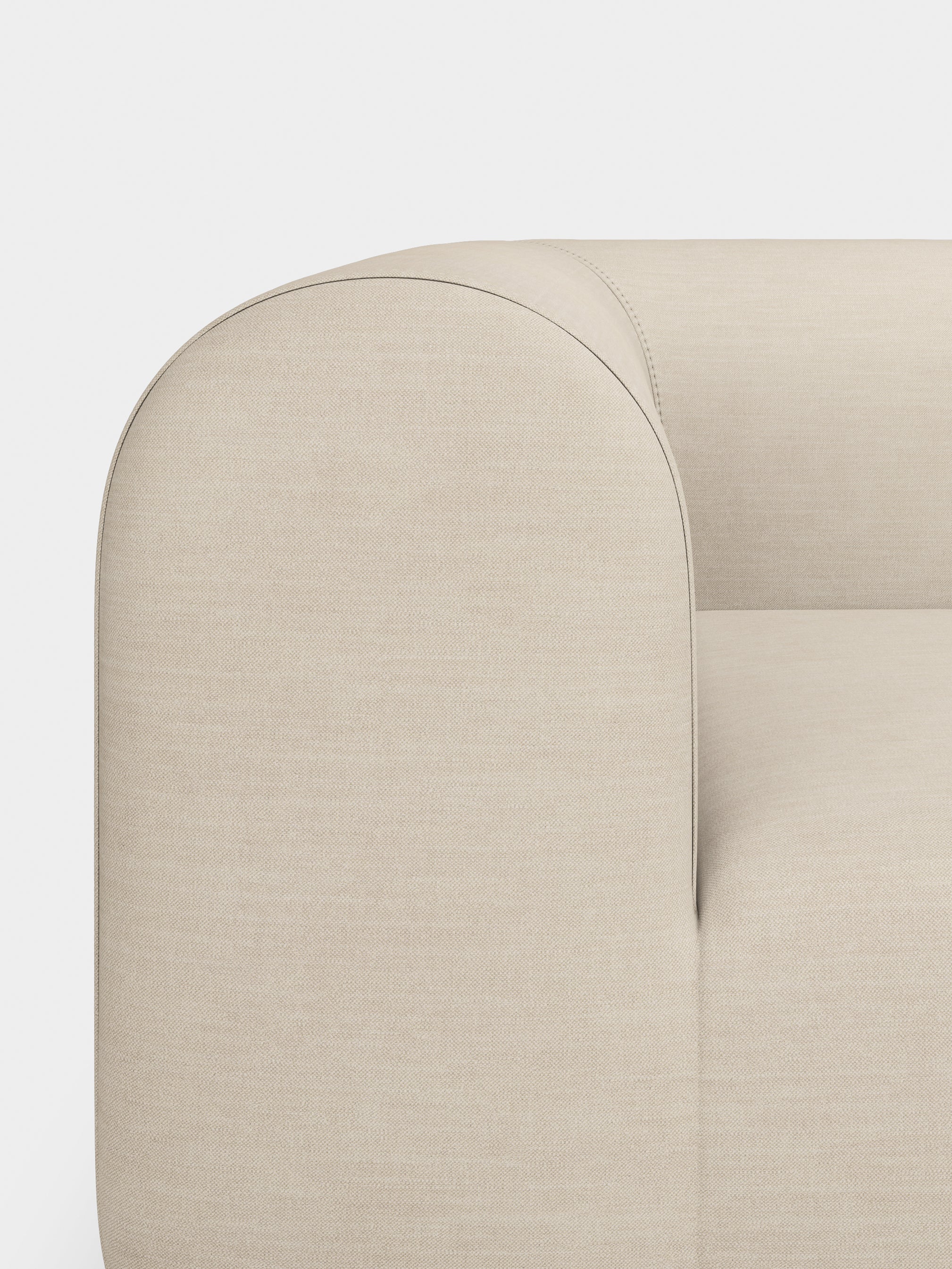 Plump 3-Seater Fixed Sofa