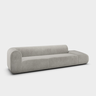 Clay Royal Velvet / 3-Seater Left Open Modular Sofa / Royal - Clay (84)