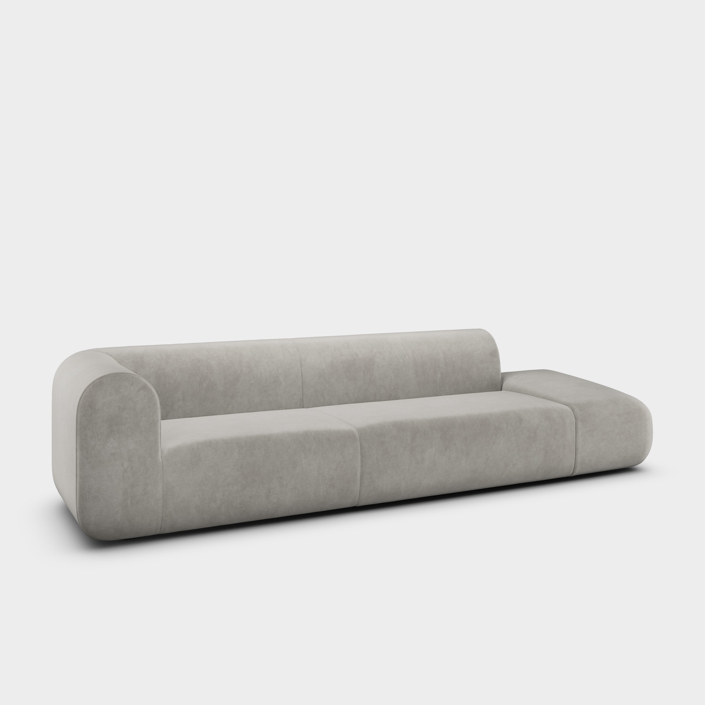 Plump 3-Seater Left Open Modular Sofa