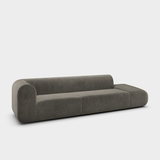 Niagara Royal Velvet / 3-Seater Left Open Modular Sofa / Royal - Niagara (158)