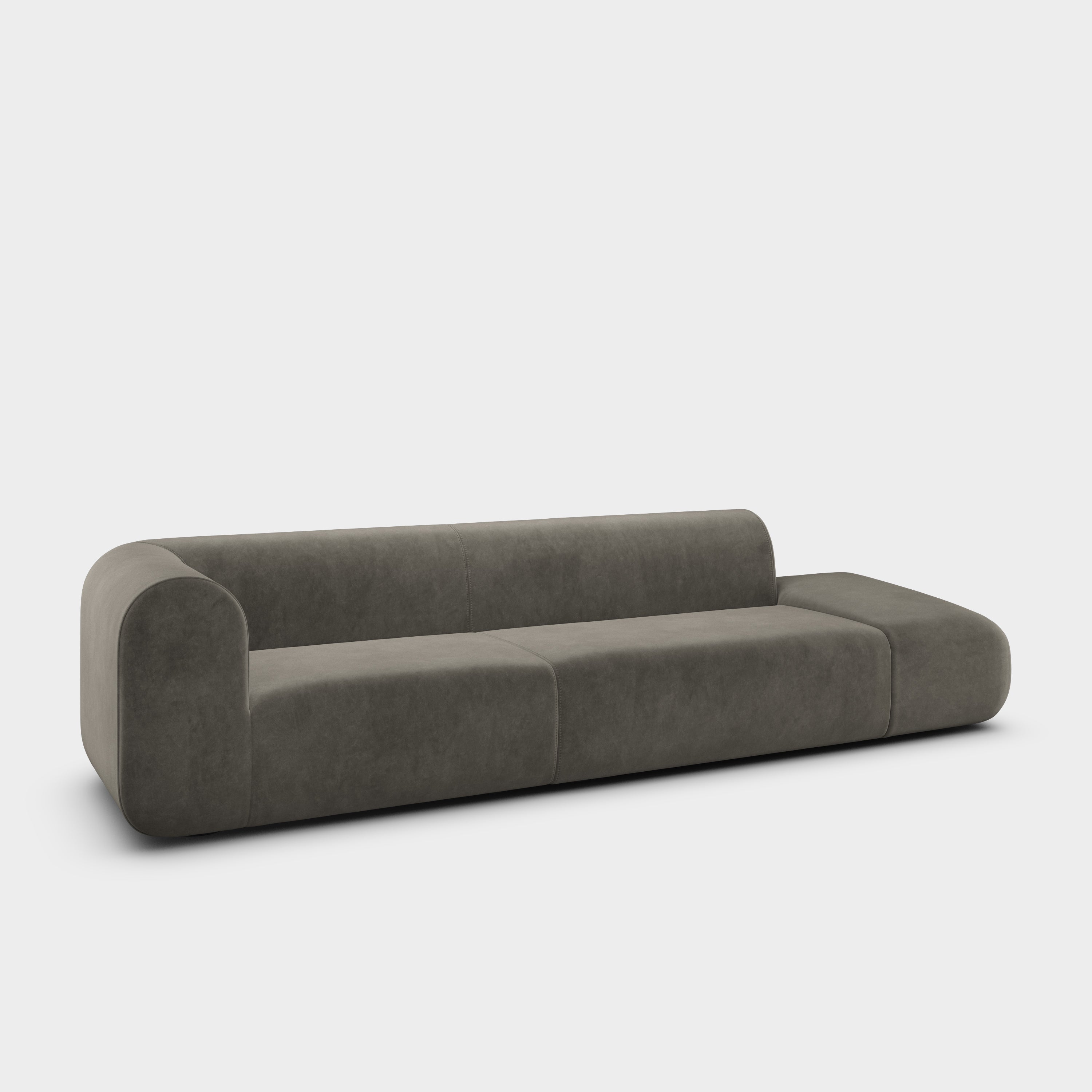 Plump 3-Seater Left Open Modular Sofa