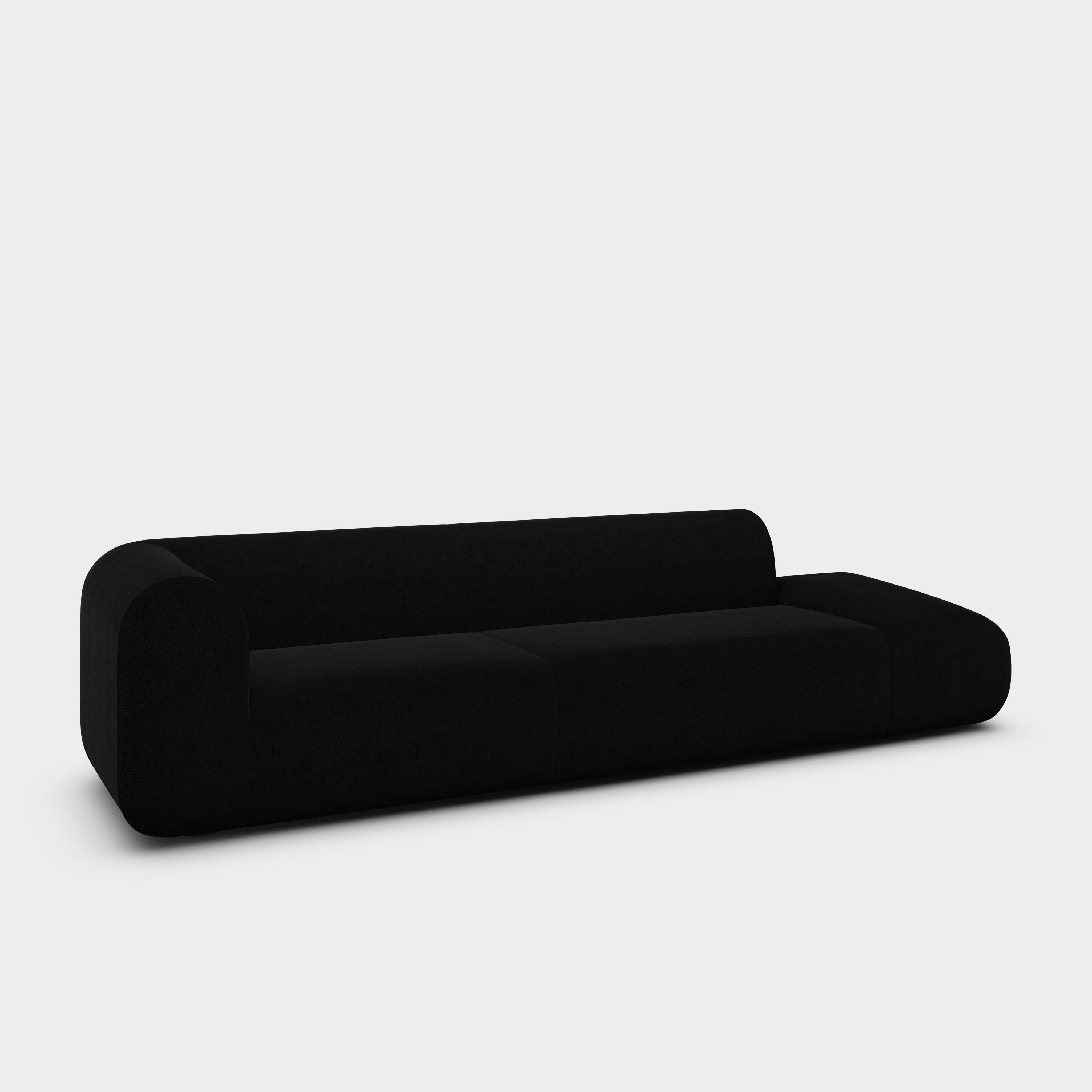Plump 3-Seater Left Open Modular Sofa