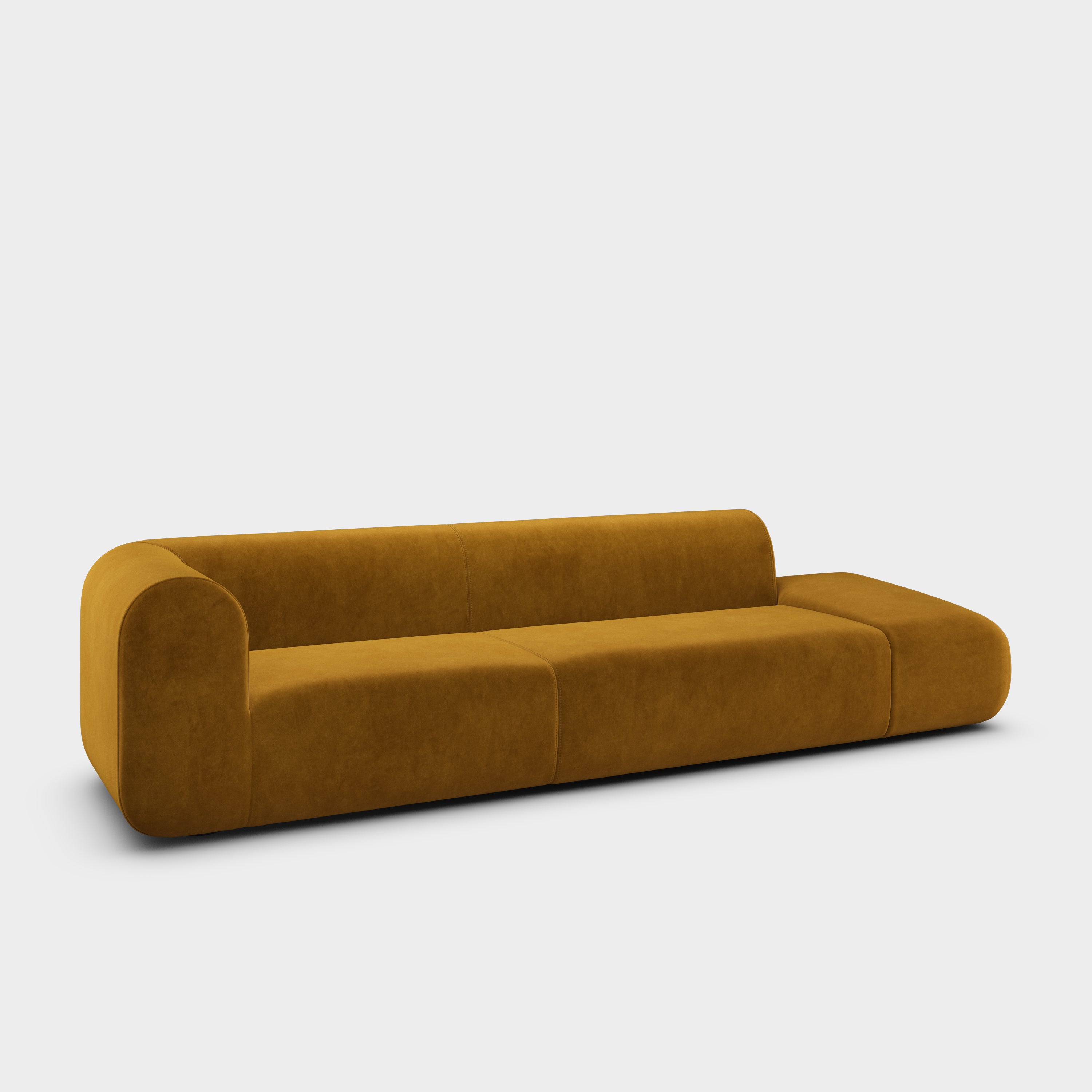 Plump 3-Seater Left Open Modular Sofa