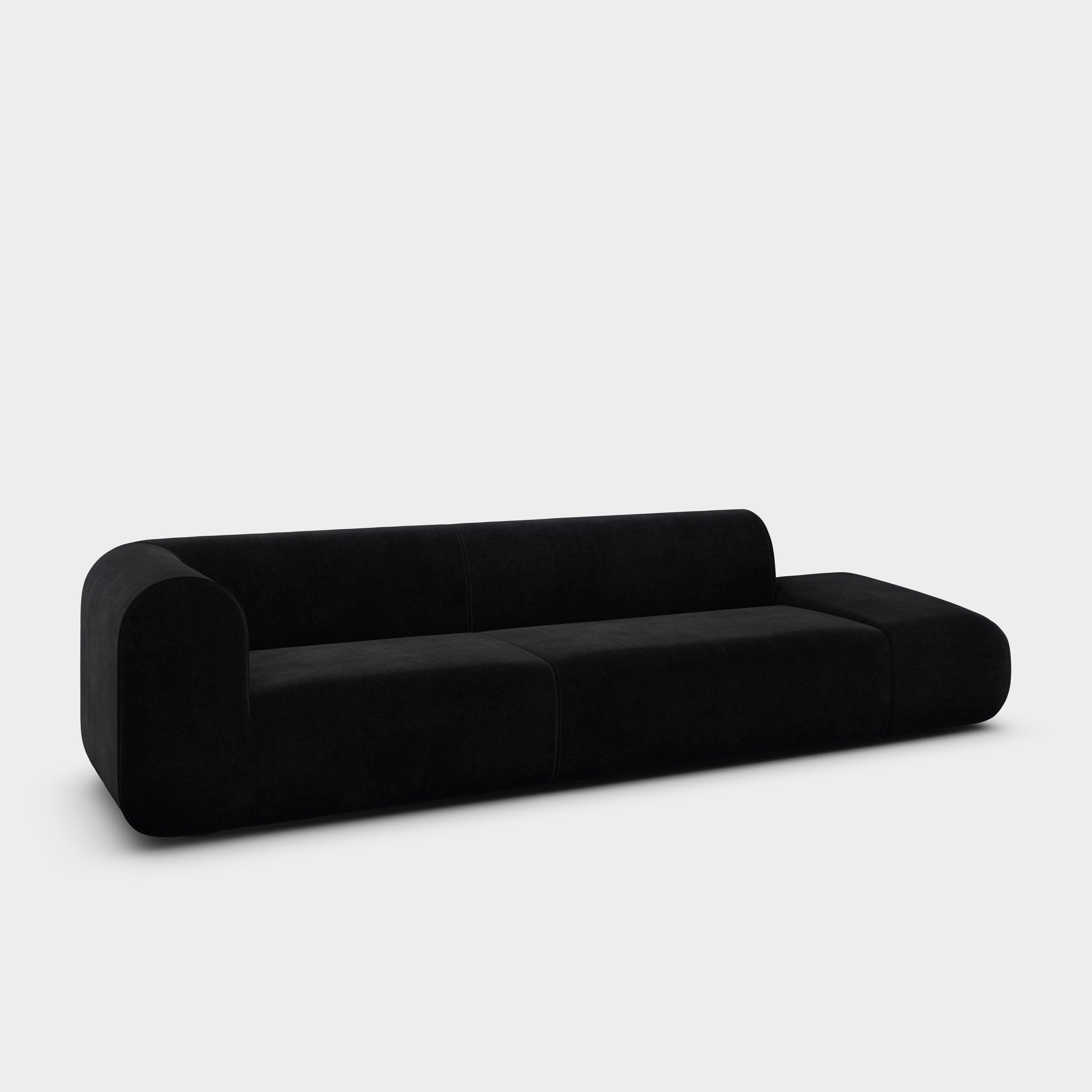 Plump 3-Seater Left Open Modular Sofa