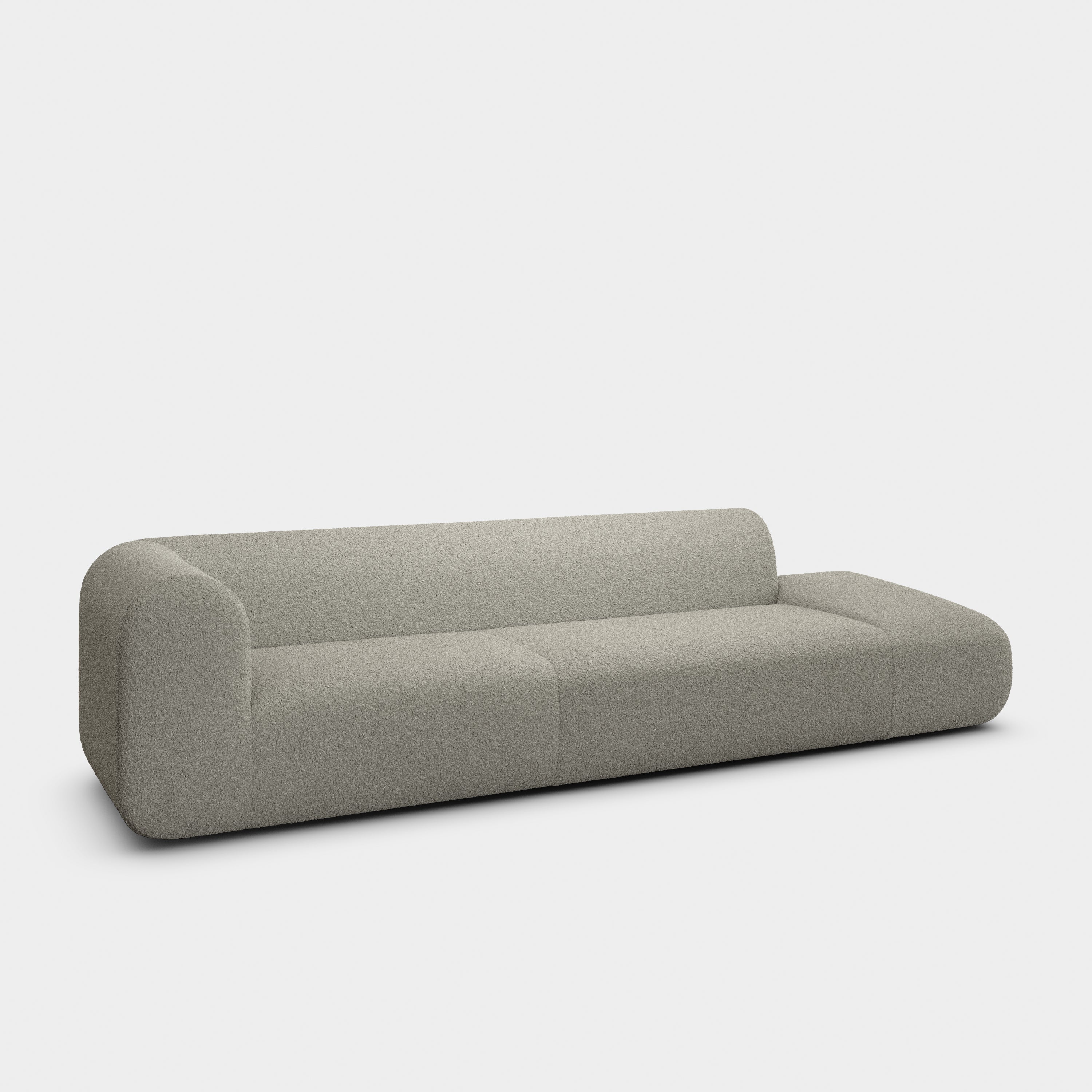 Plump 3-Seater Left Open Modular Sofa