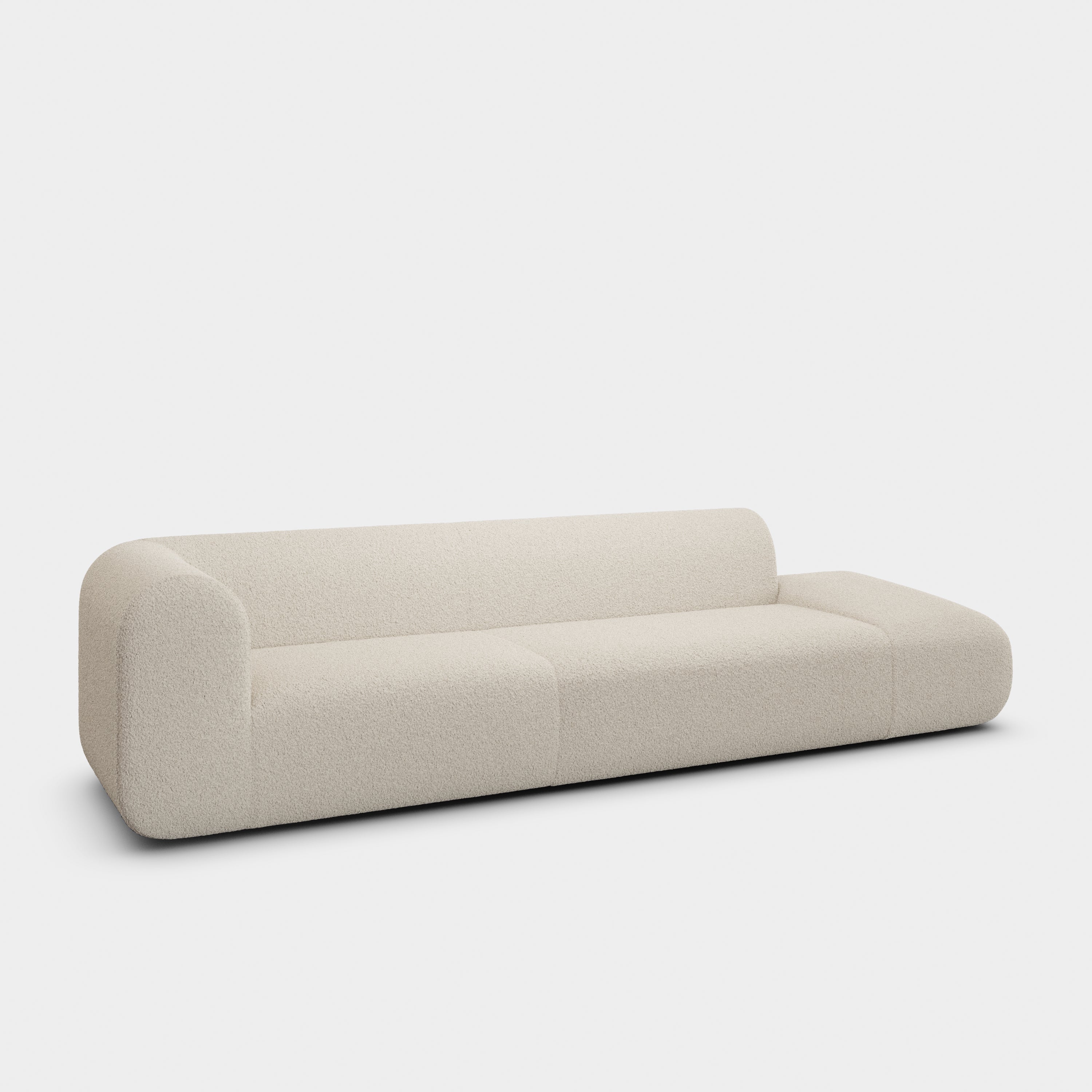 Plump 3-Seater Left Open Modular Sofa