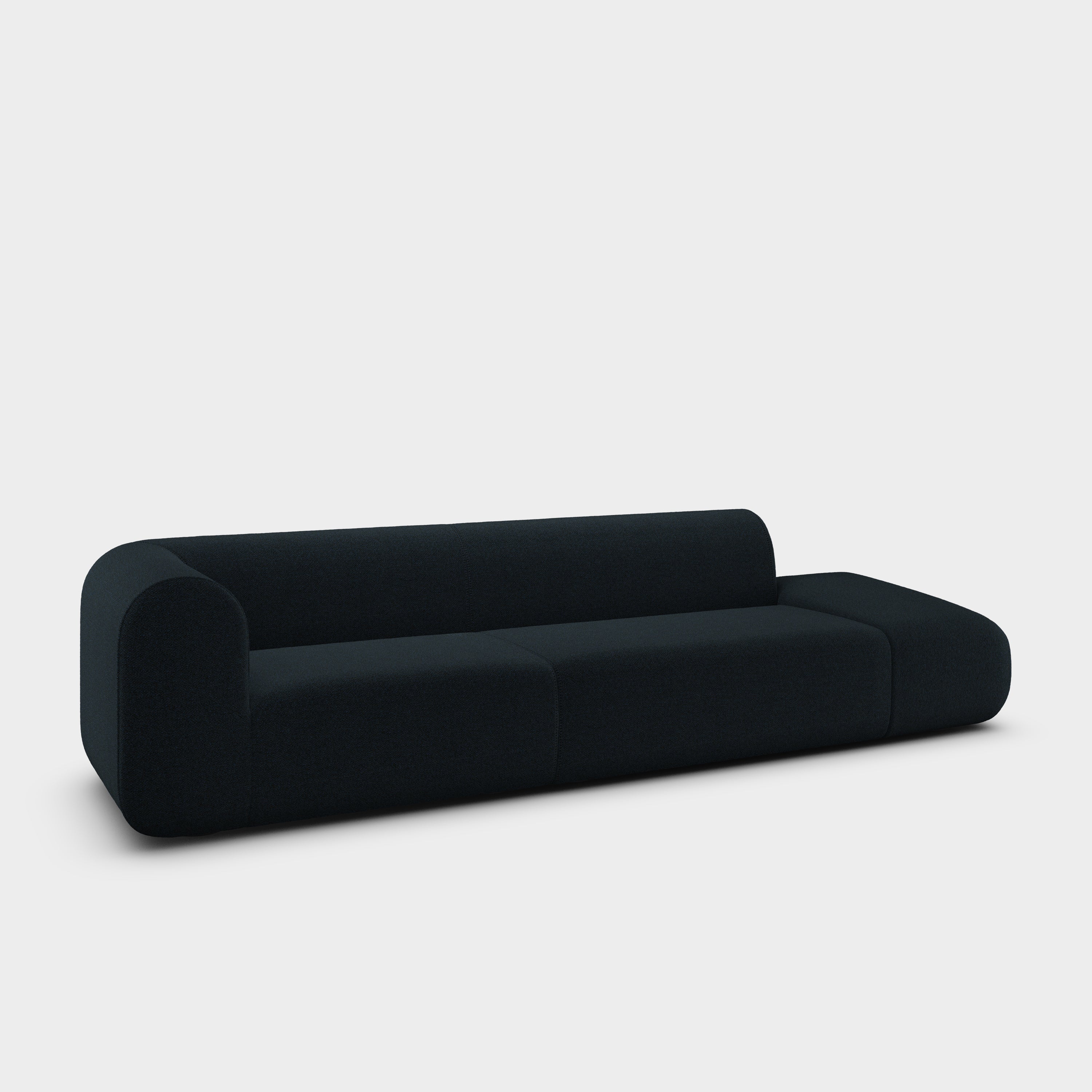 Plump 3-Seater Left Open Modular Sofa