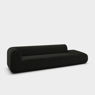 Grey Kvadrat Autumn / 3-Seater Left Open Modular Sofa / Kvadrat Autumn - Grey (0191)