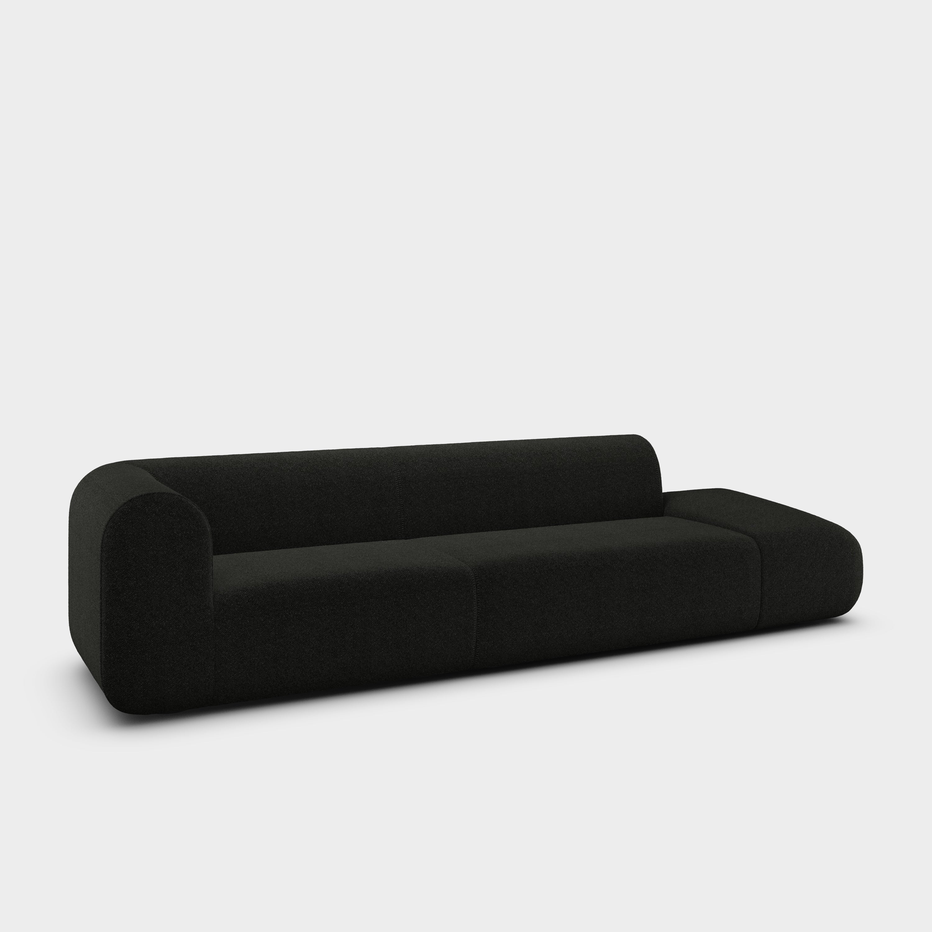 Plump 3-Seater Left Open Modular Sofa