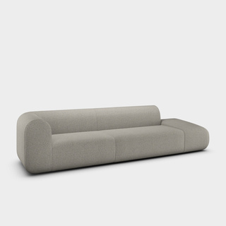 Clay Alpine Boucle / 3-Seater Left Open Modular Sofa / Alpine - Clay (84)