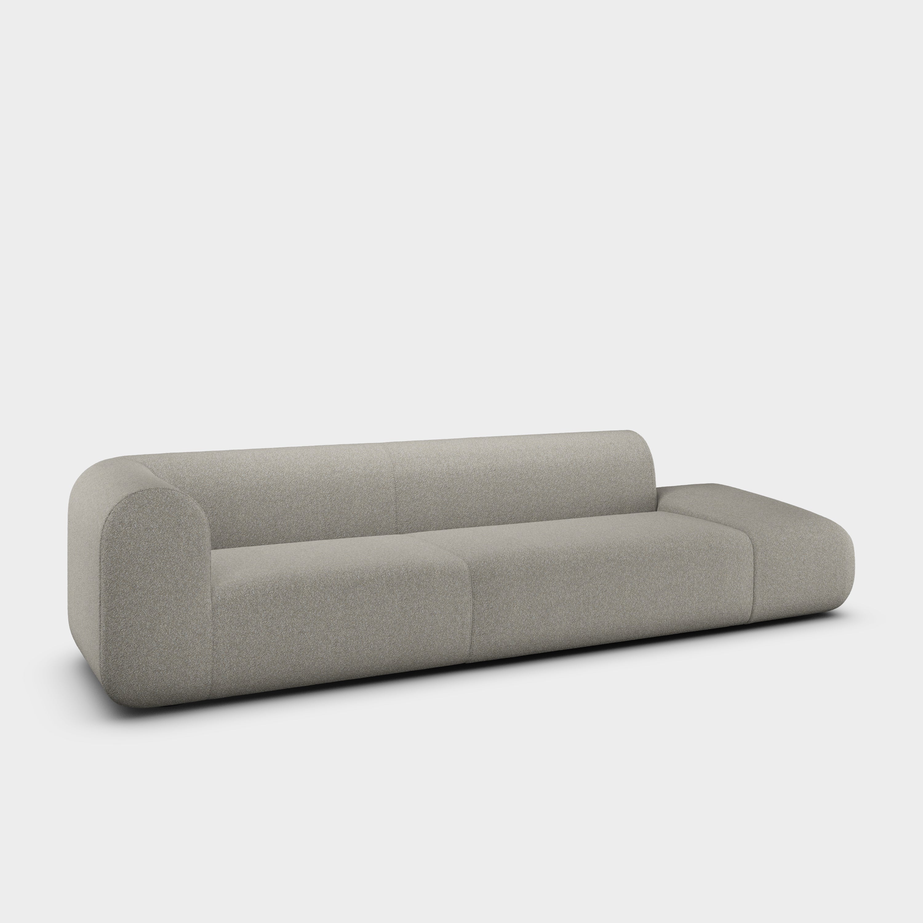 Plump 3-Seater Left Open Modular Sofa