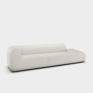 Ivory Alpine Boucle / 3-Seater Left Open Modular Sofa / Alpine - Ivory (0101)