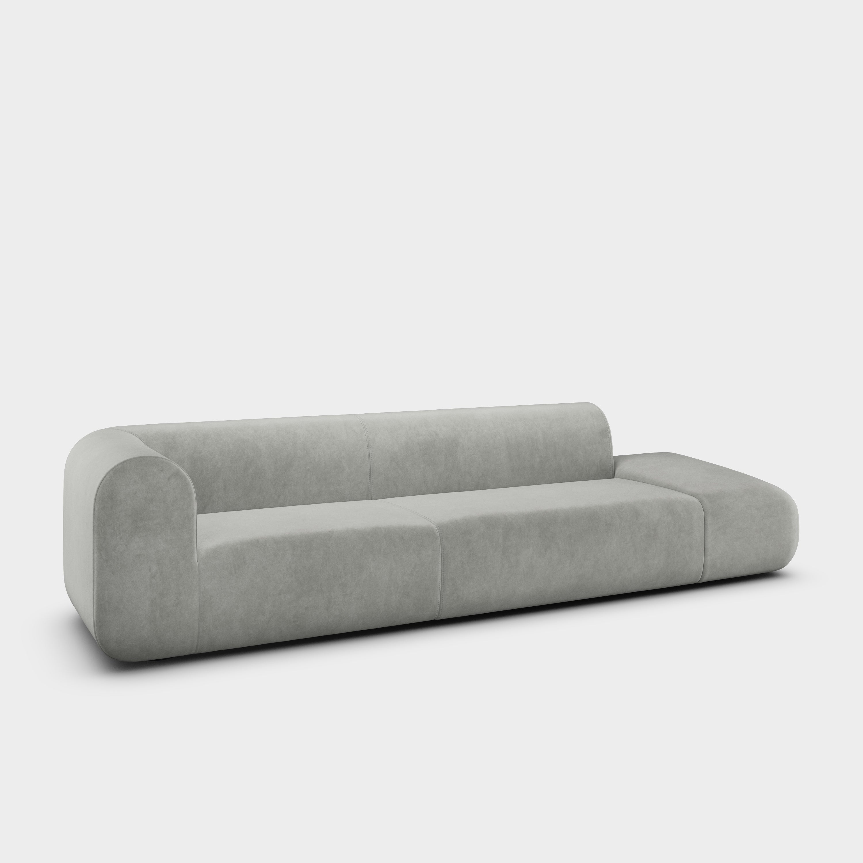Plump 3-Seater Left Open Modular Sofa