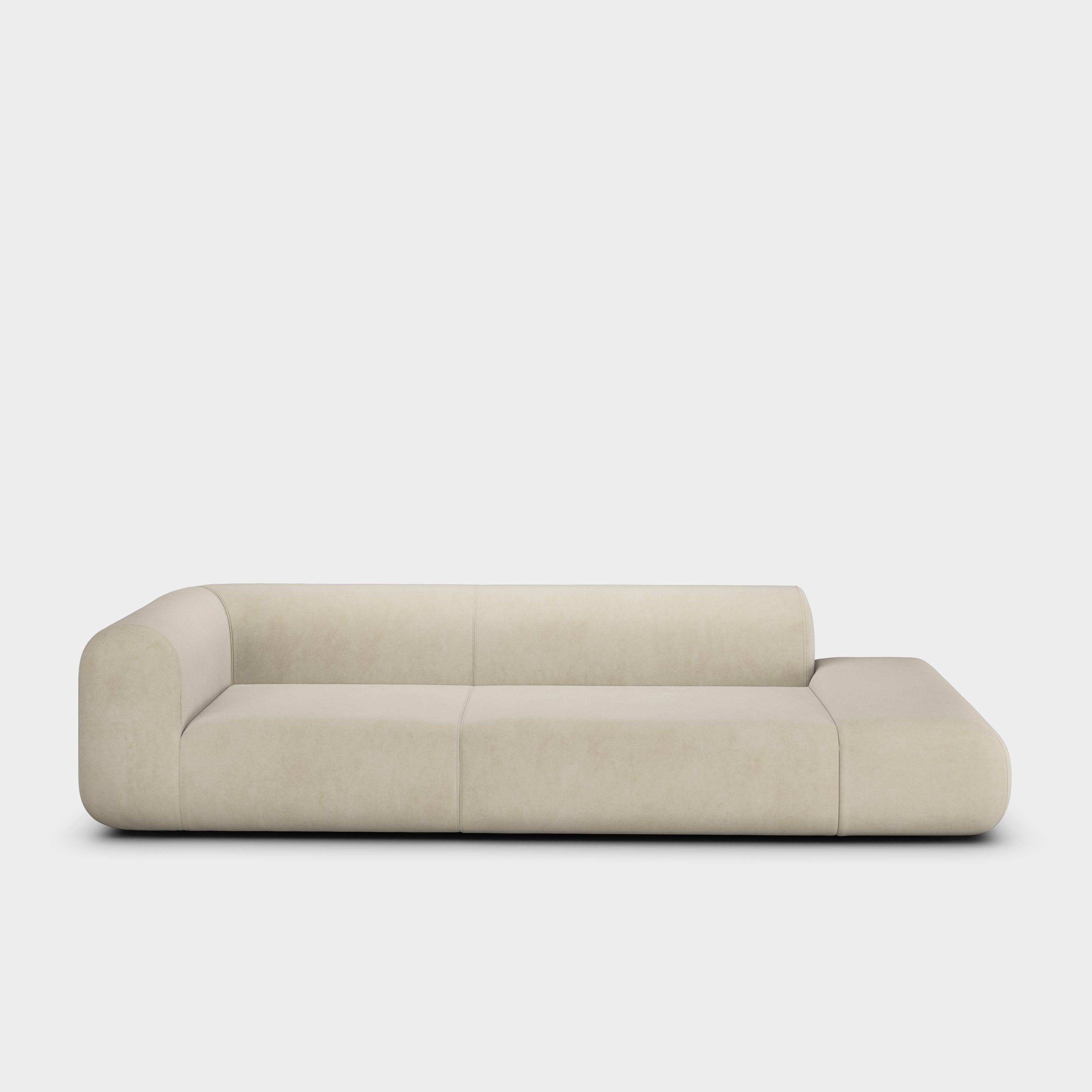 Plump 3-Seater Left Open Modular Sofa