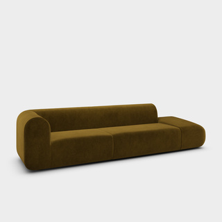 Forest Royal Velvet / 3-Seater Left Open Modular Sofa / Royal - Forest (0162)