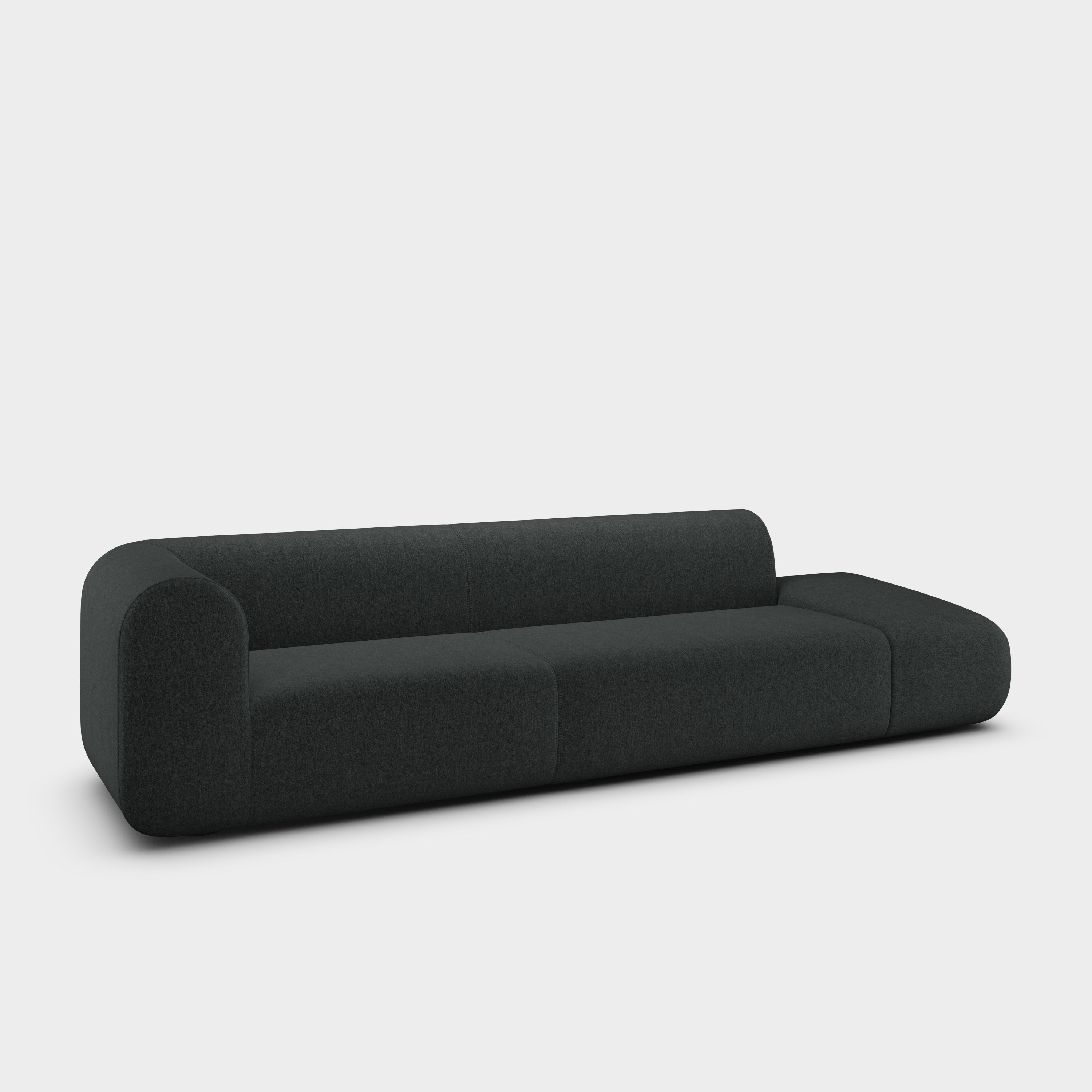 Plump 3-Seater Left Open Modular Sofa