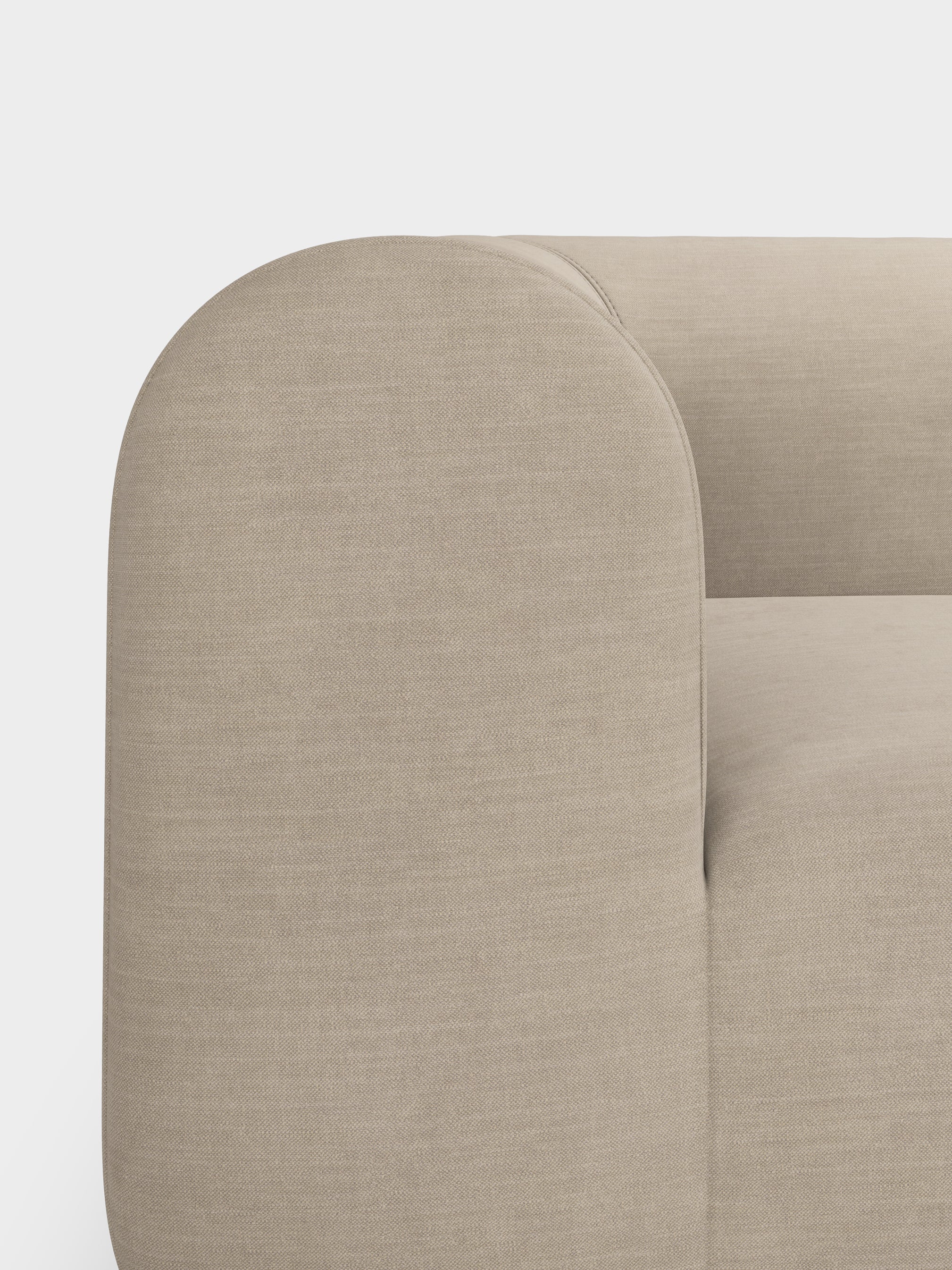 Plump 3-Seater Left Open Modular Sofa