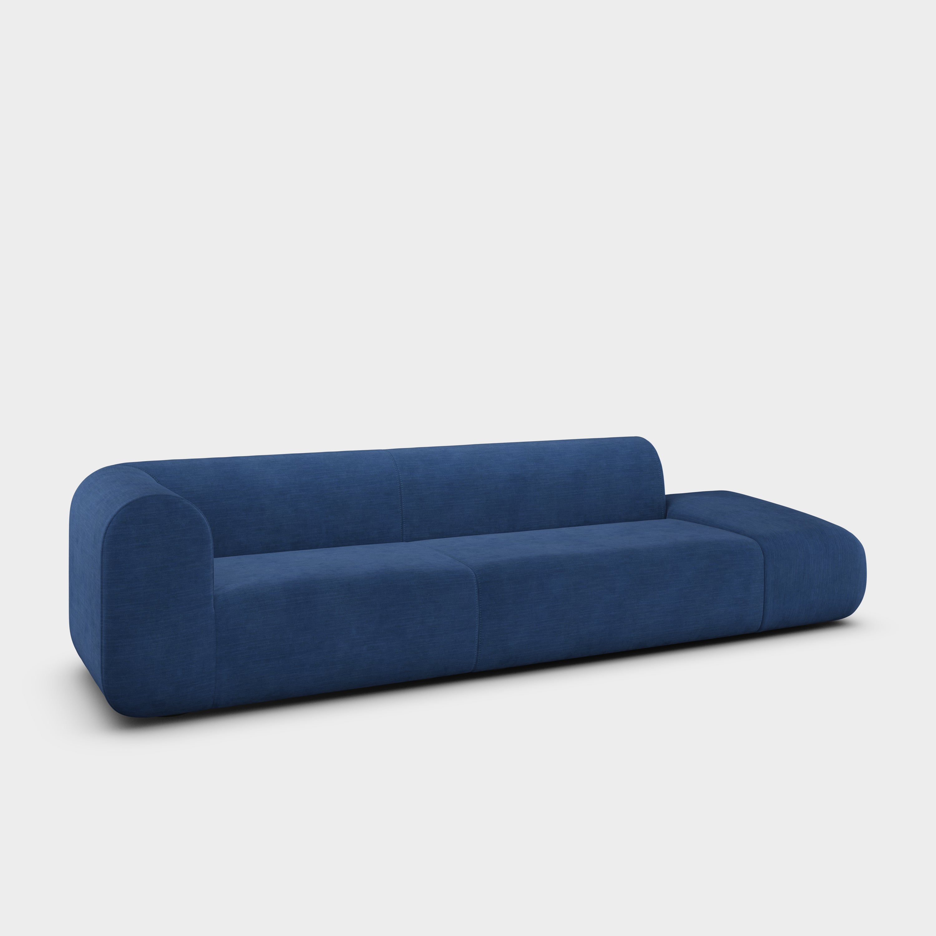 Plump 3-Seater Left Open Modular Sofa