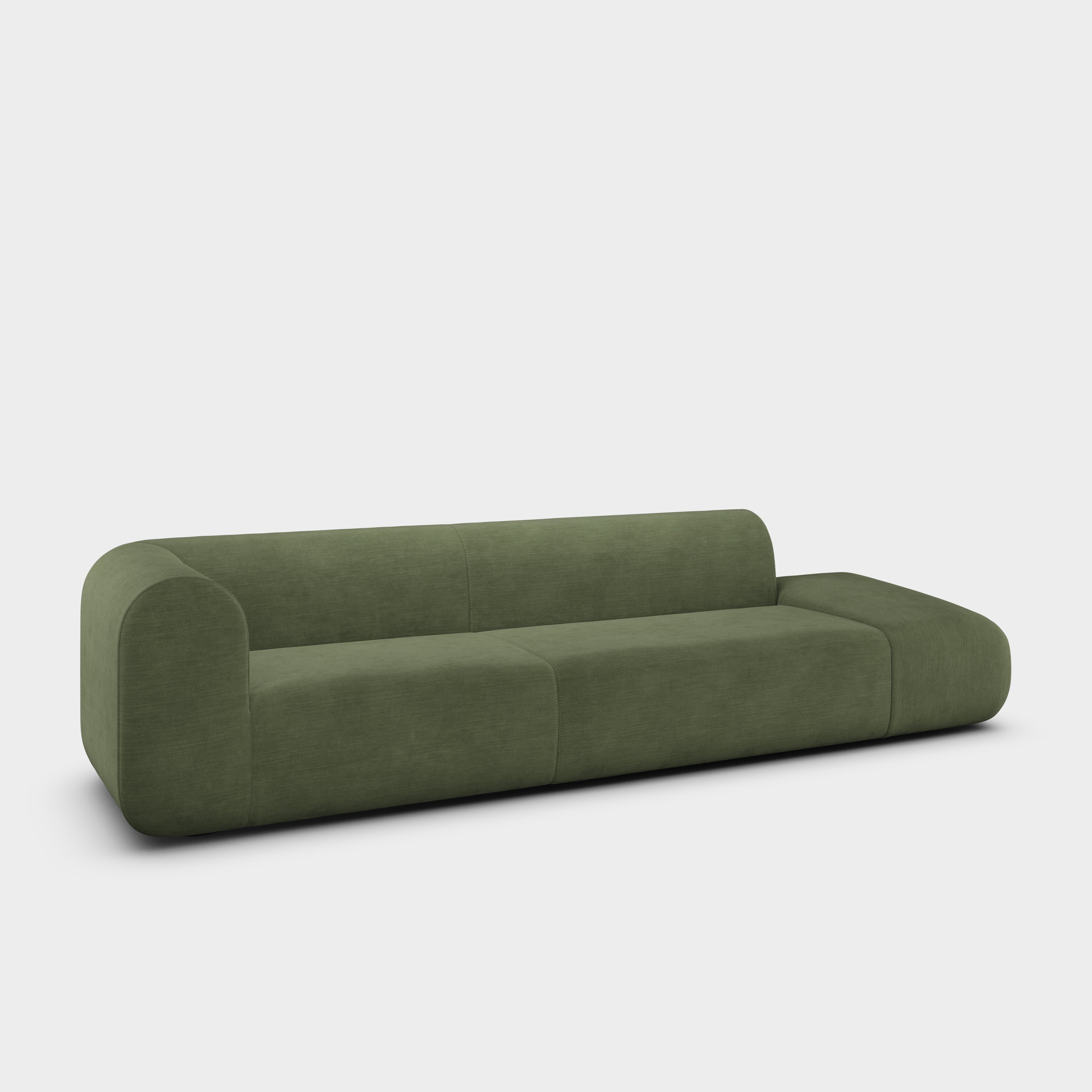 Plump 3-Seater Left Open Modular Sofa