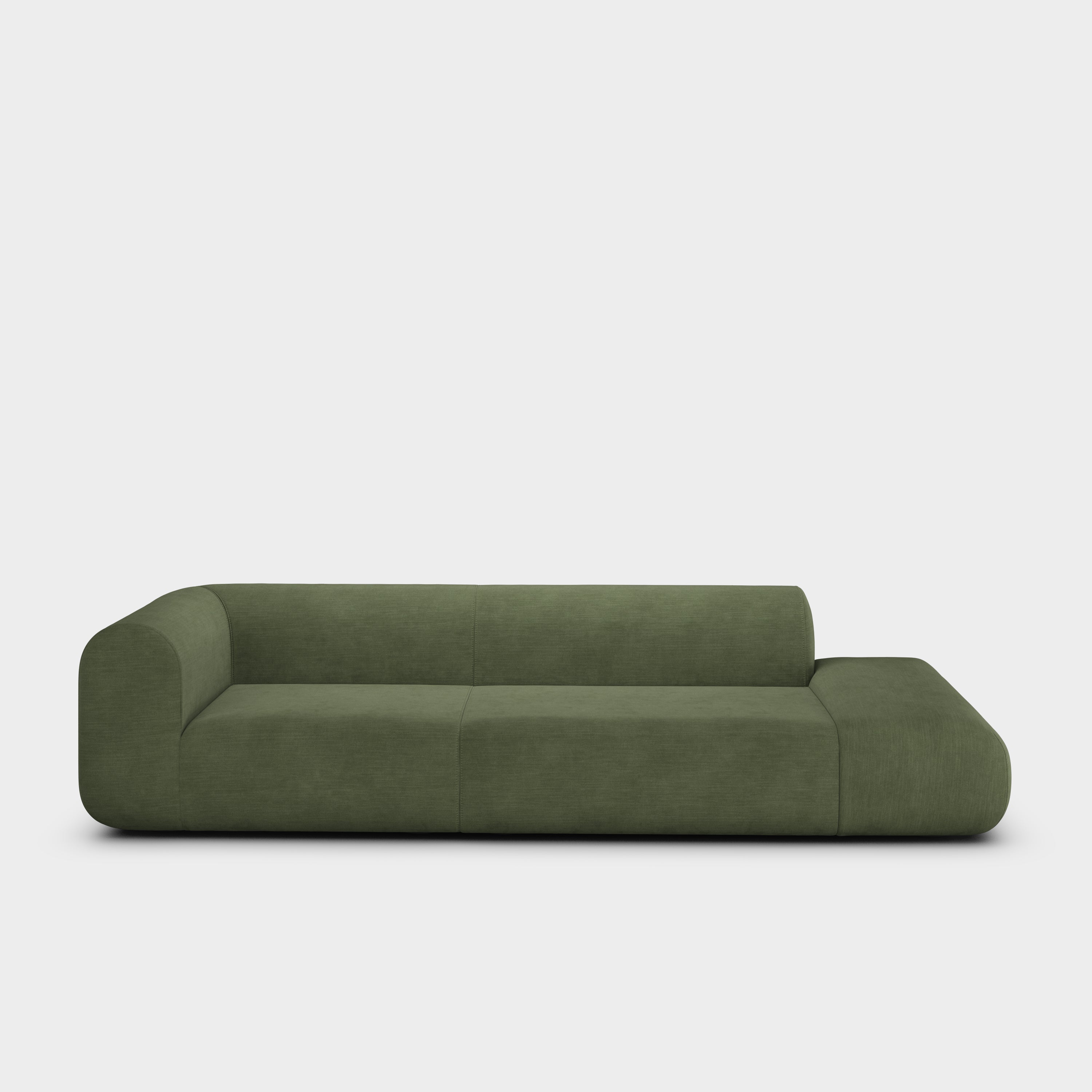 Plump 3-Seater Left Open Modular Sofa