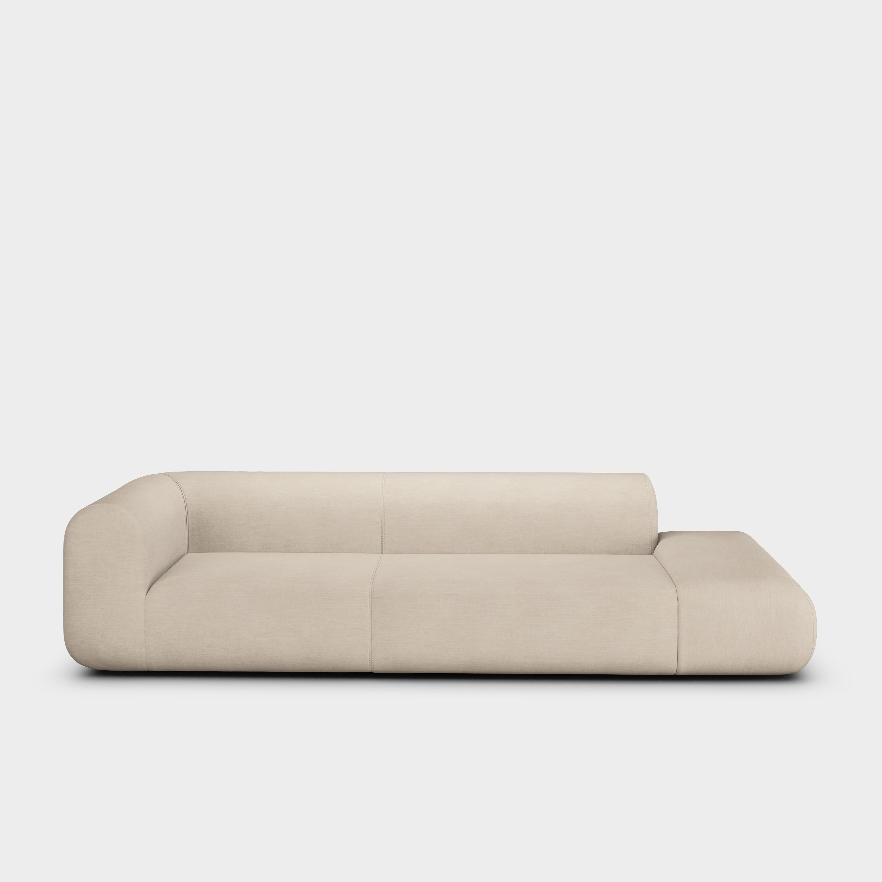 Plump 3-Seater Left Open Modular Sofa