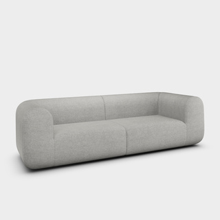 Light Grey Kvadrat Hallingdal 65 Wool Blend / 3-Seater Modular Sofa / Kvadrat Hallingdal 65 - Light Grey (0110)