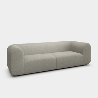 Grey White Kvadrat Elle Boucle / 3-Seater Modular Sofa / Kvadrat Elle - Grey White (0230)