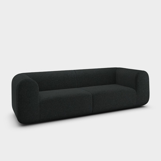 Dark Grey Kvadrat Divina Melange Wool / 3-Seater Modular Sofa / Kvadrat Divina Melange - Dark Grey (180)