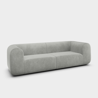 Silver Royal Velvet / 3-Seater Modular Sofa / Royal - Silver (125)