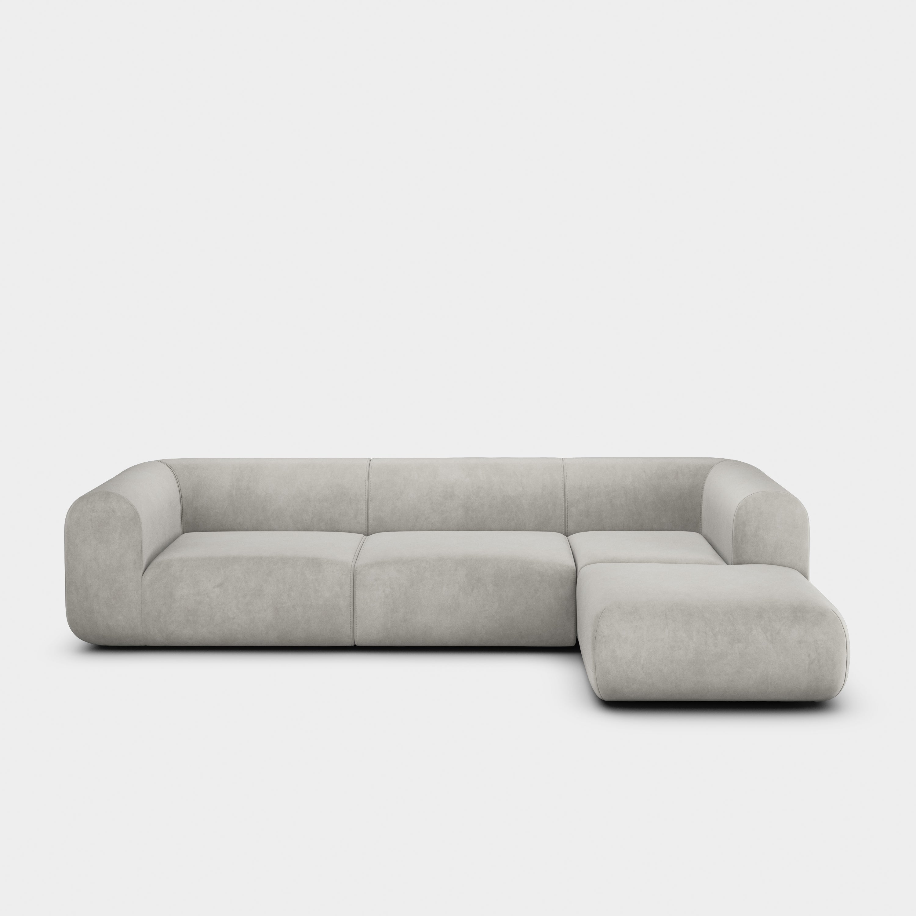 Plump 3-Seater Right Chaise Longue Modular Sofa
