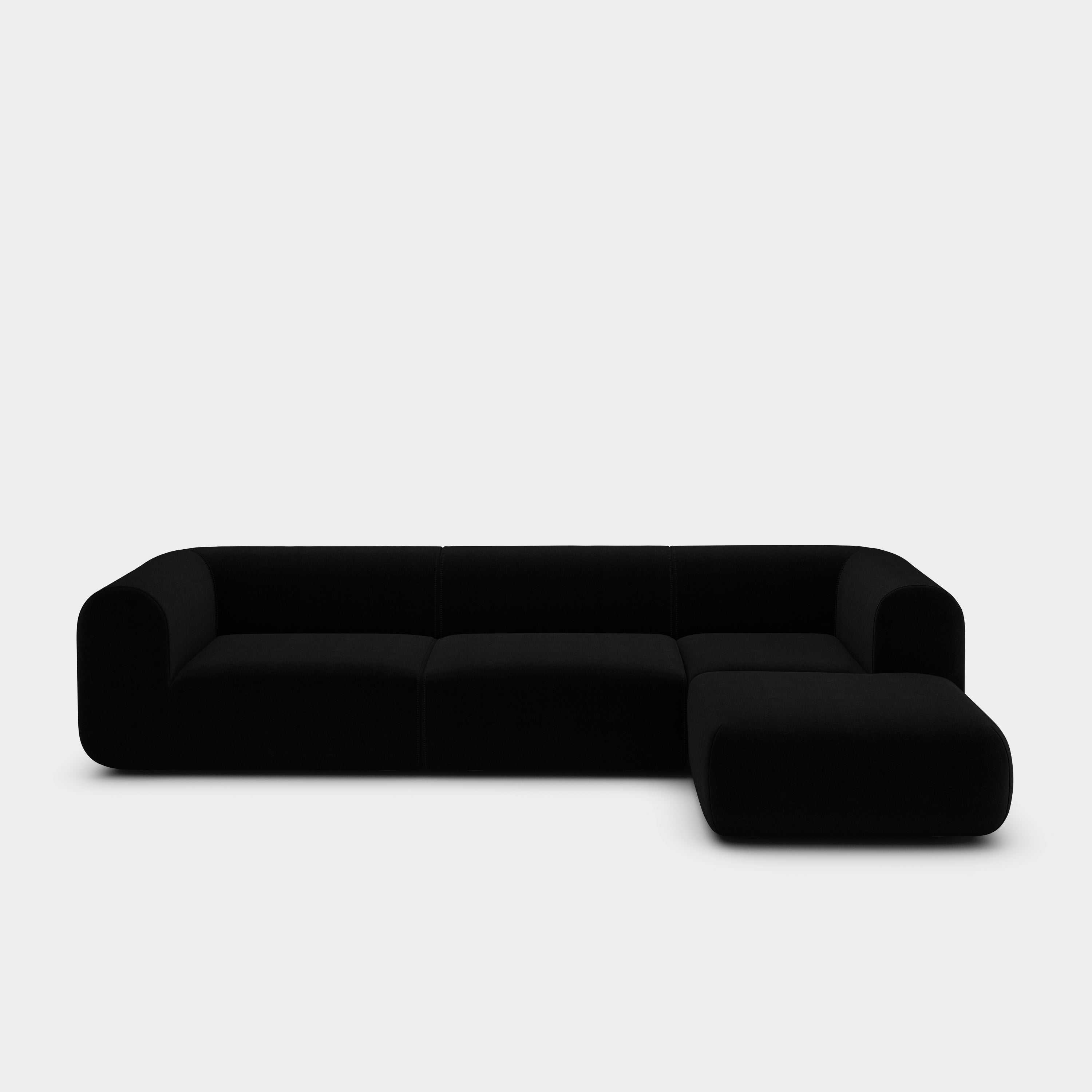 Plump 3-Seater Right Chaise Longue Modular Sofa