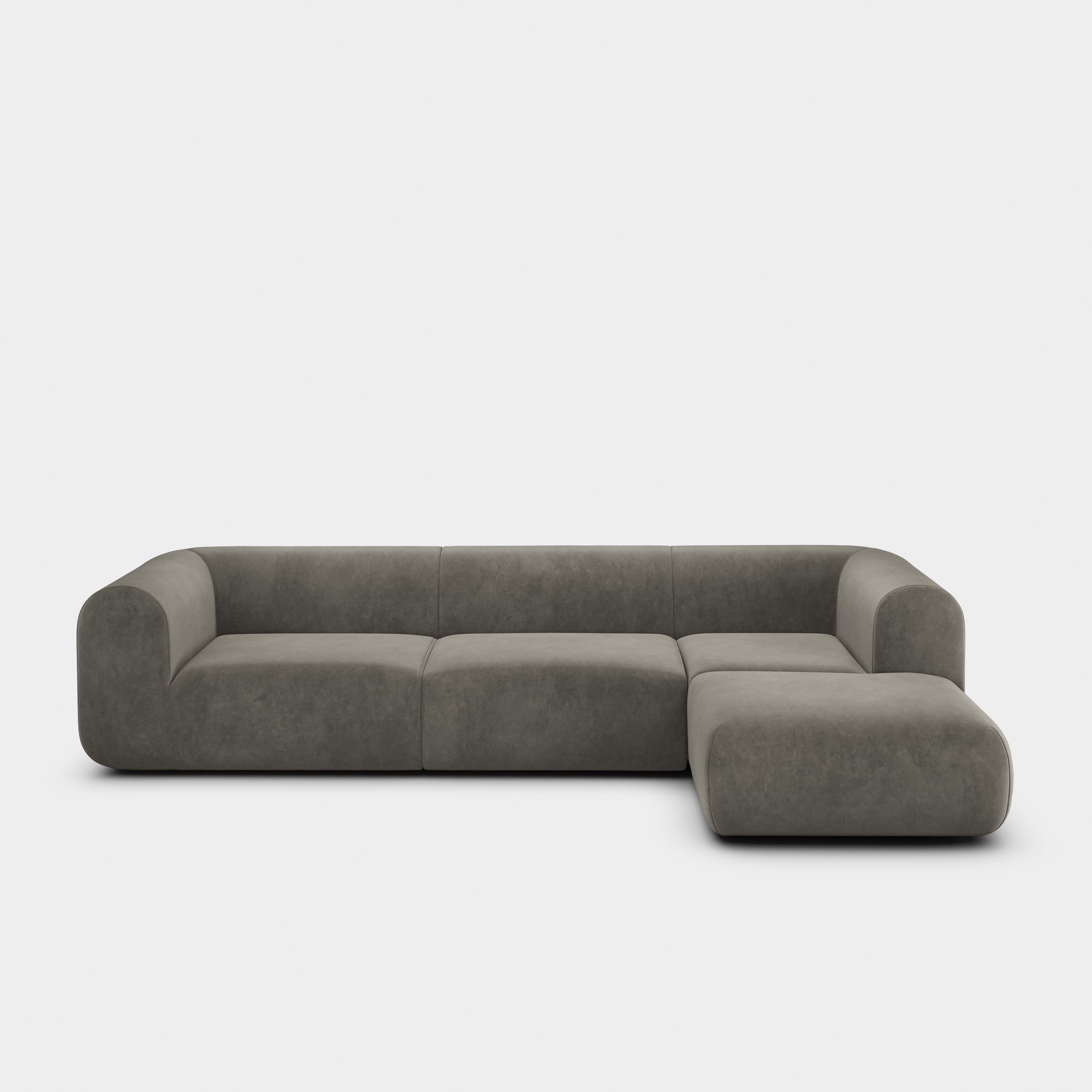 Plump 3-Seater Right Chaise Longue Modular Sofa