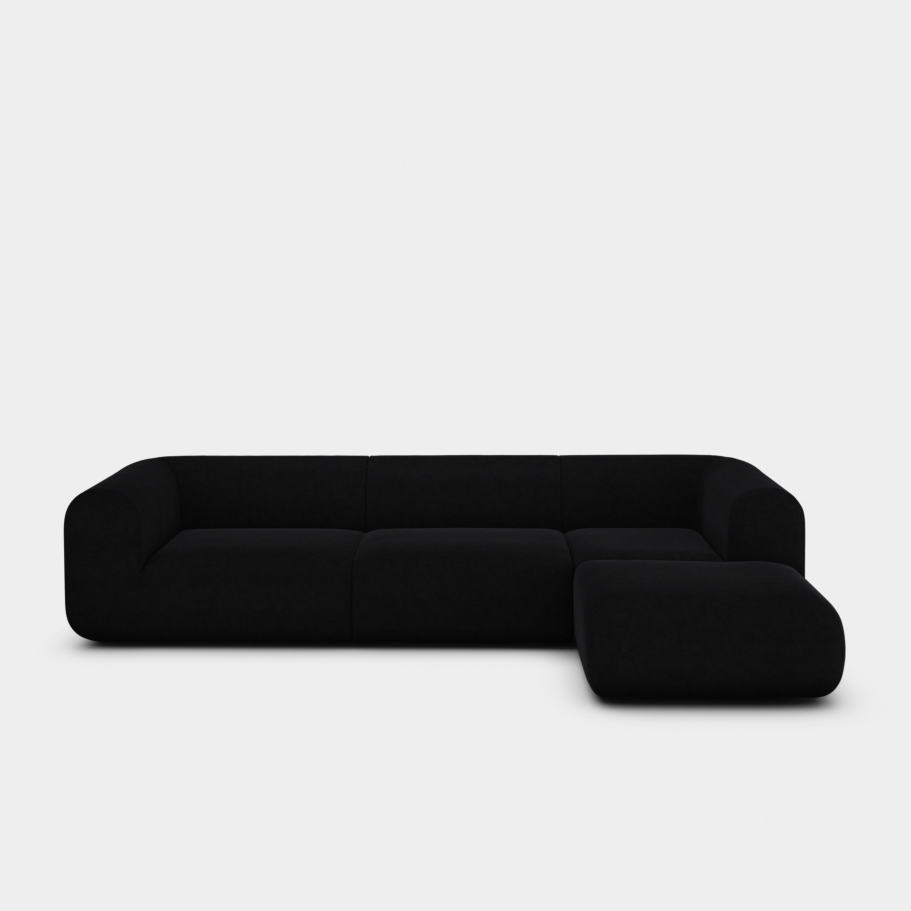 Plump 3-Seater Right Chaise Longue Modular Sofa