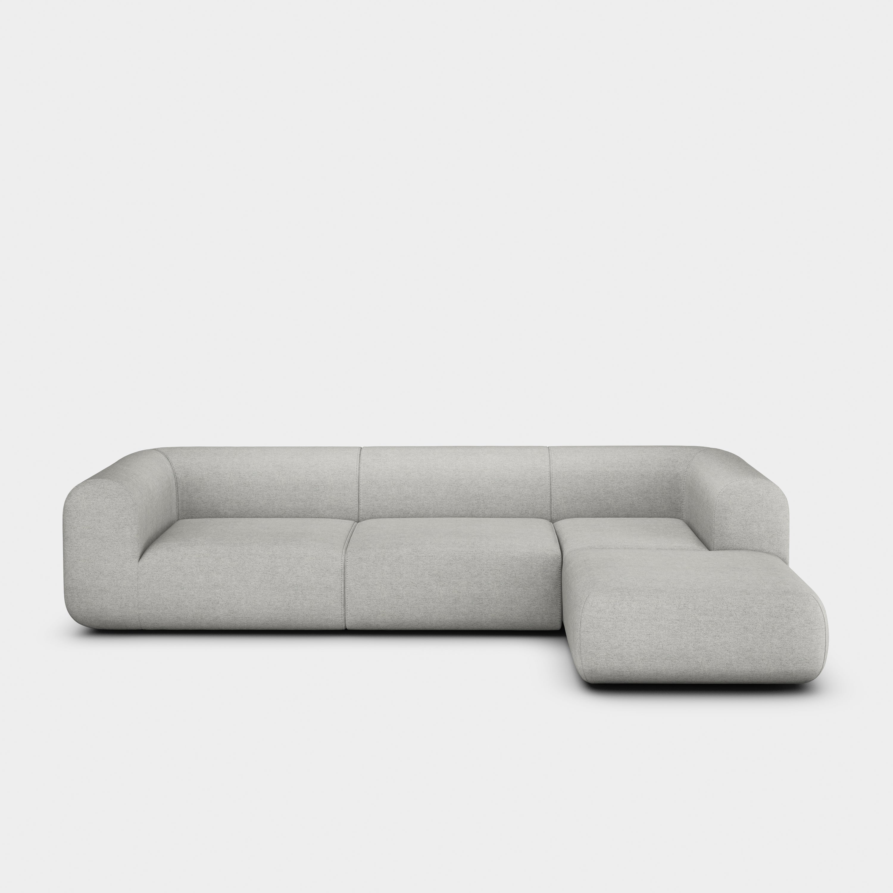 Plump 3-Seater Right Chaise Longue Modular Sofa