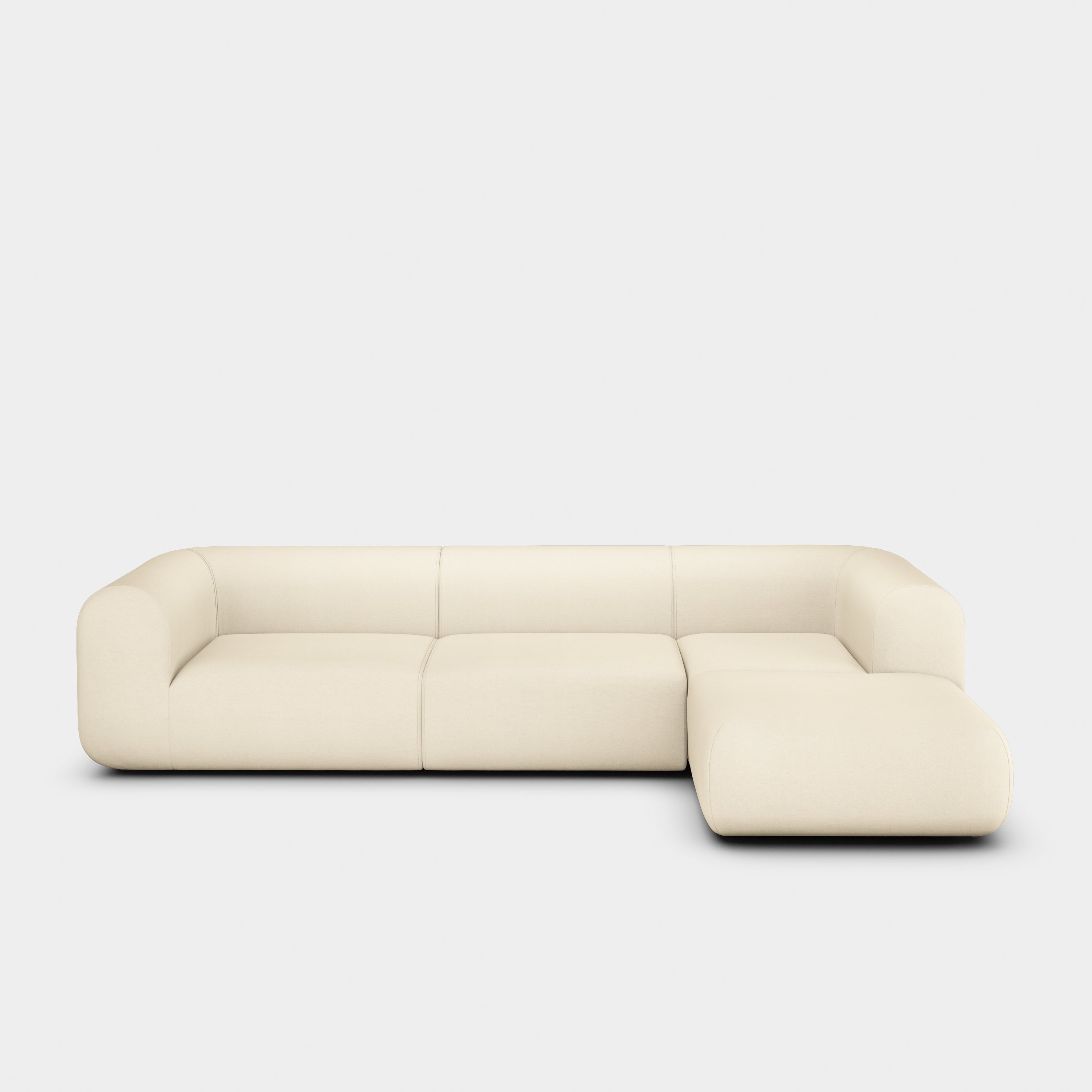 Plump 3-Seater Right Chaise Longue Modular Sofa