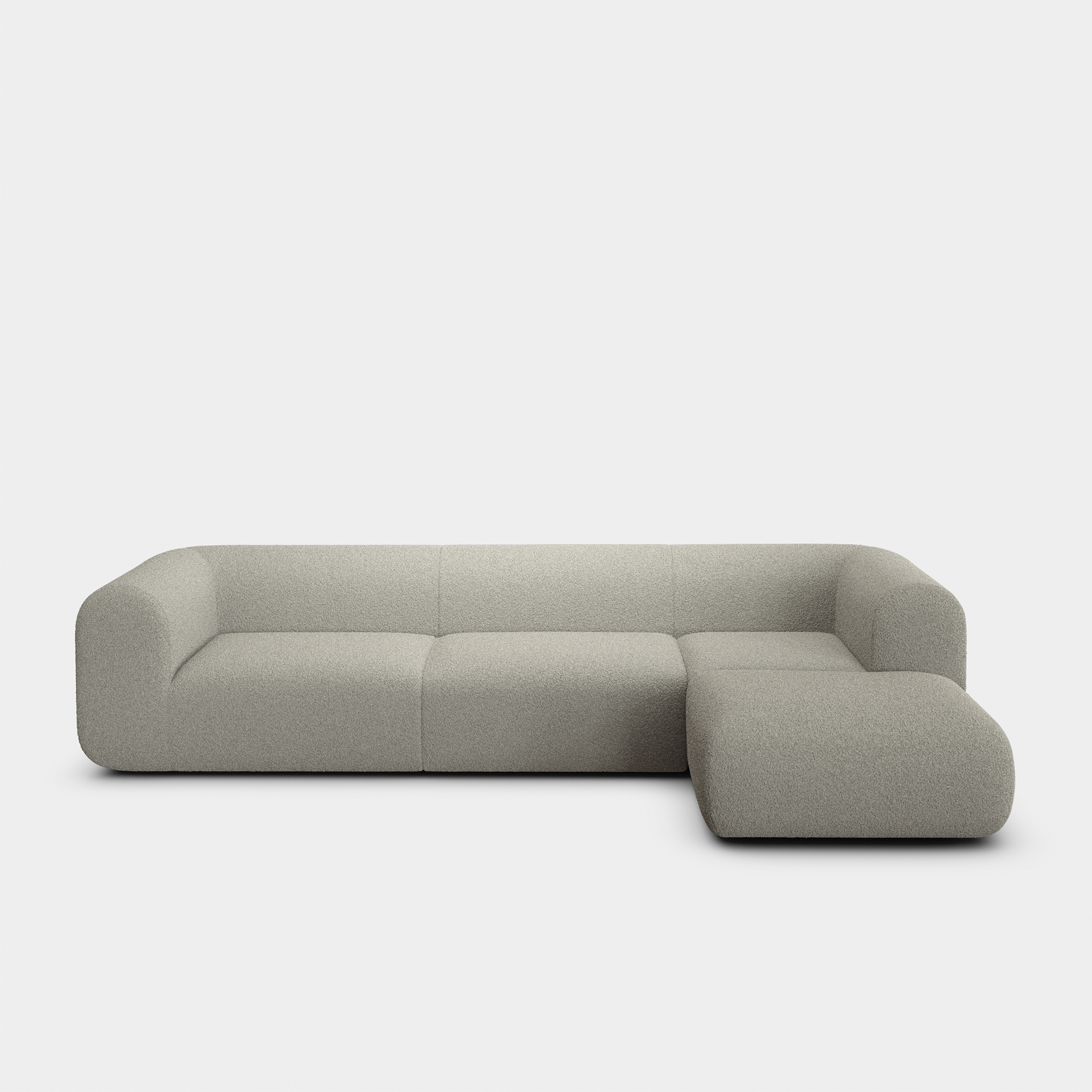 Plump 3-Seater Right Chaise Longue Modular Sofa