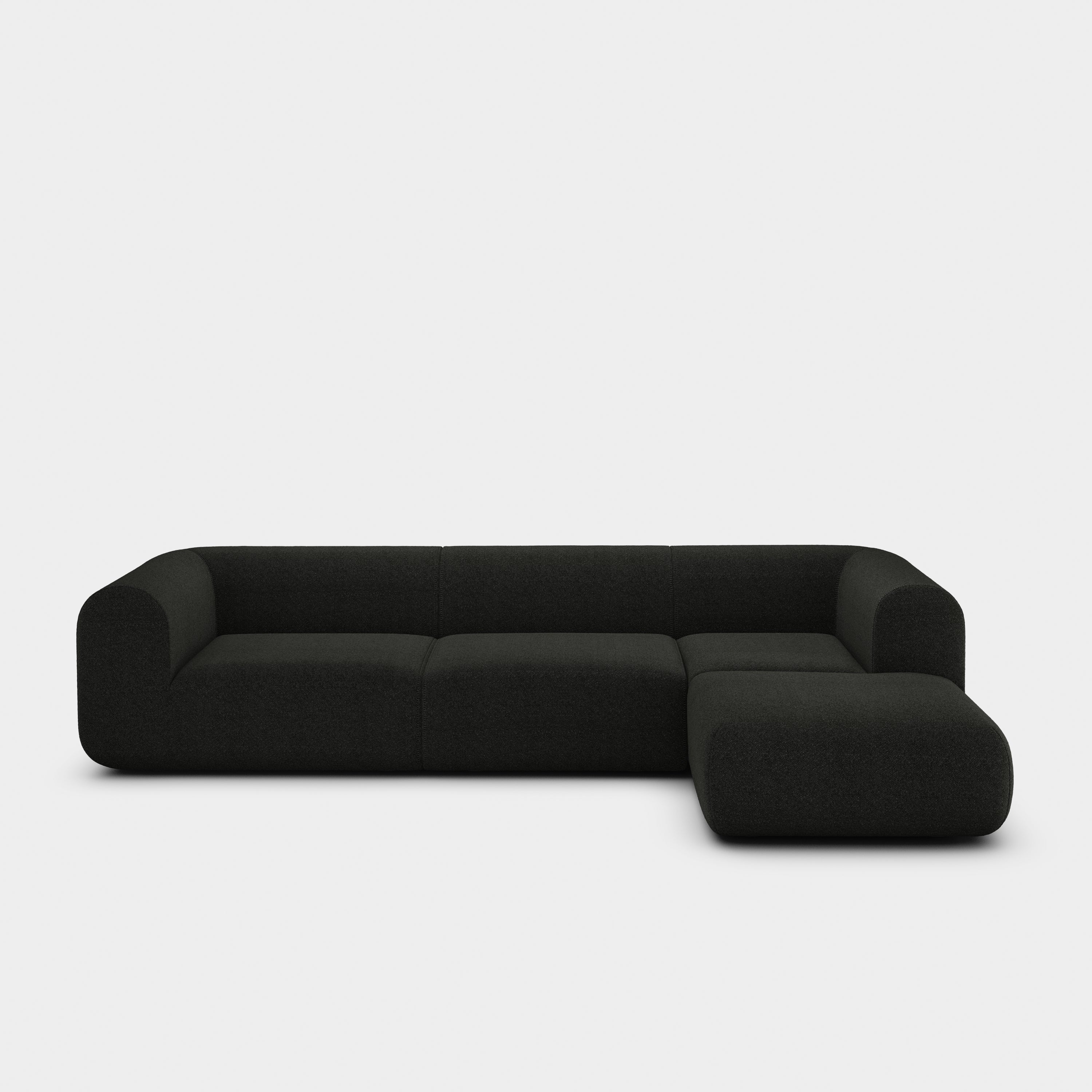 Plump 3-Seater Right Chaise Longue Modular Sofa