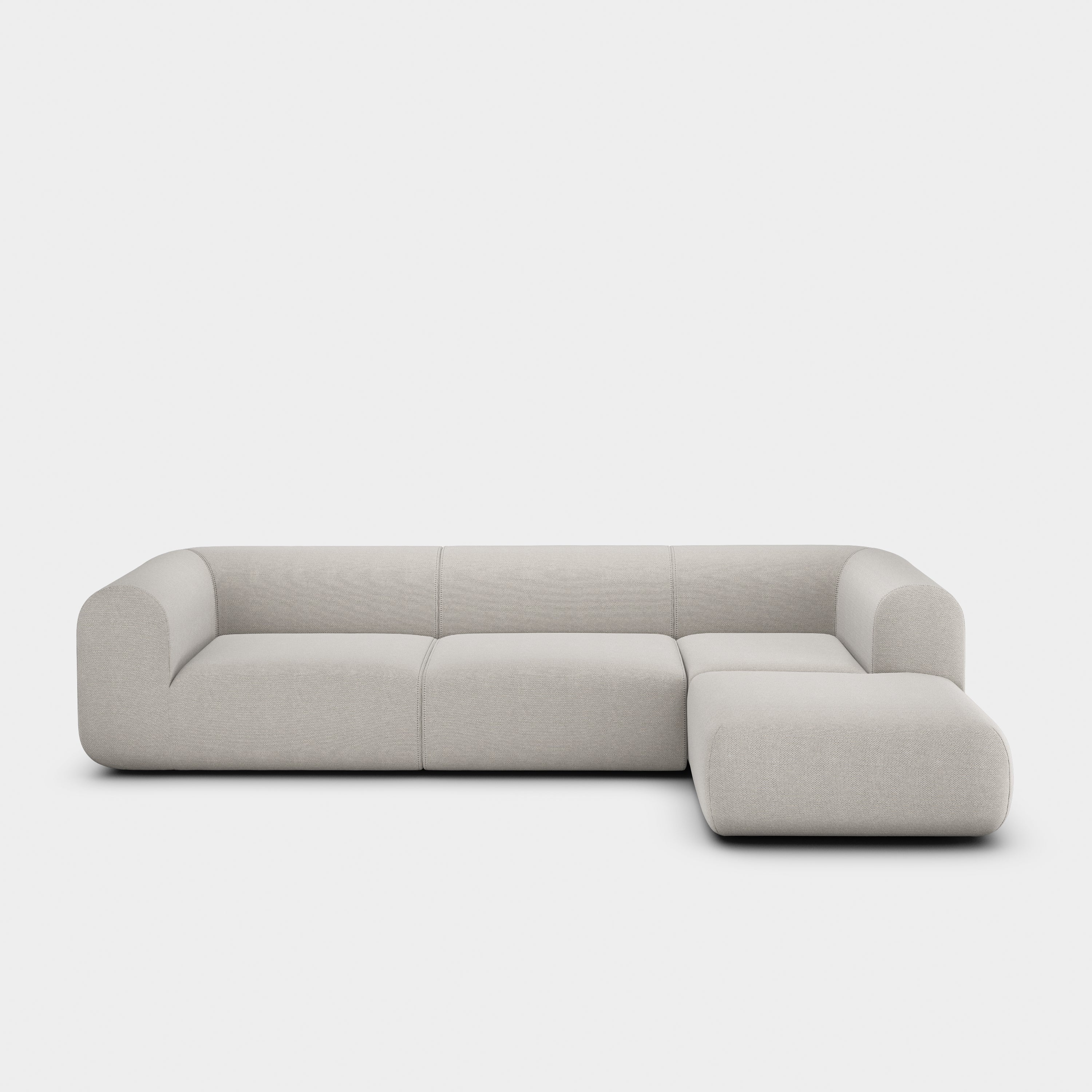 Plump 3-Seater Right Chaise Longue Modular Sofa
