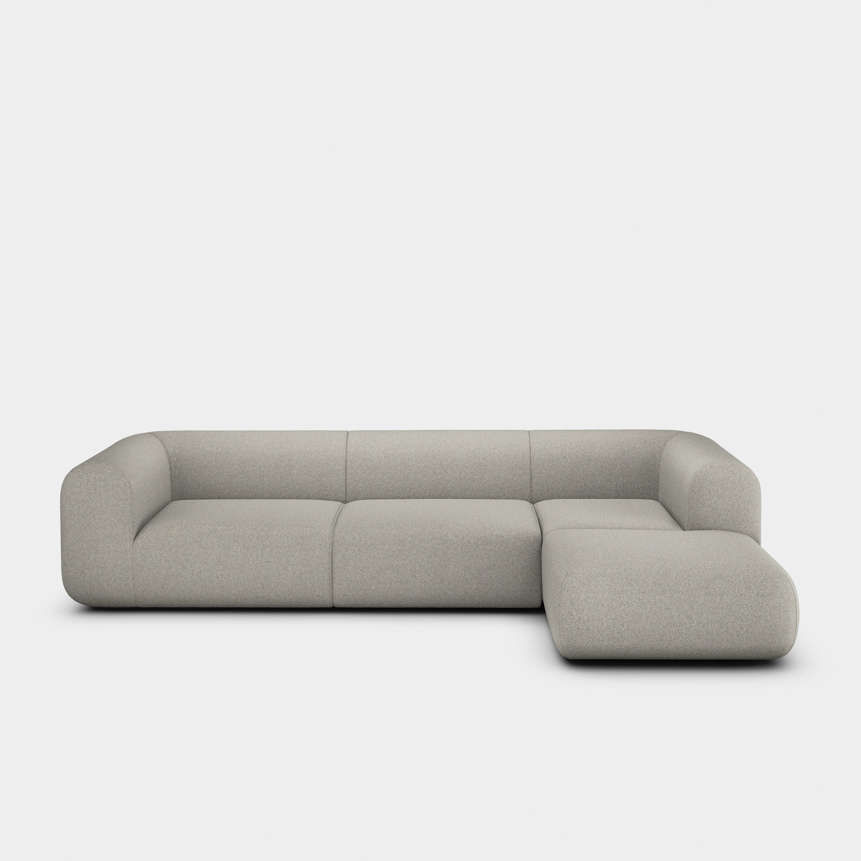 Plump 3-Seater Right Chaise Longue Modular Sofa