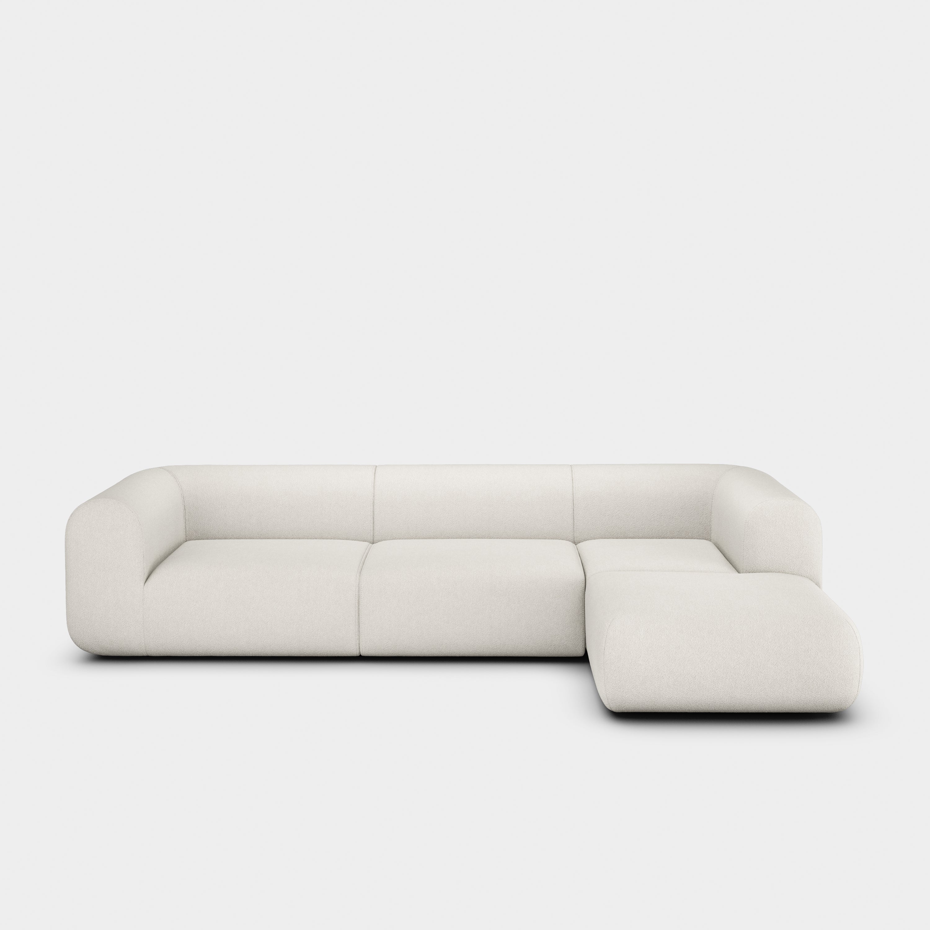 Plump 3-Seater Right Chaise Longue Modular Sofa